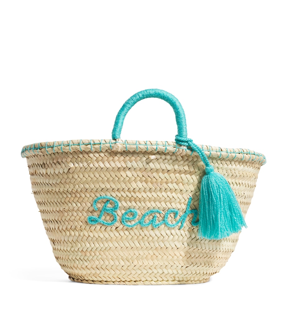 Beach Basket Bag TURQUOISE Image 1