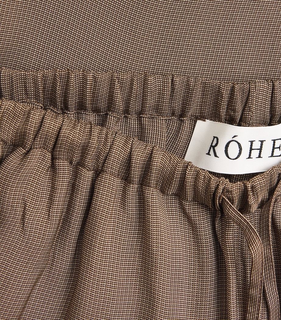 Róhe Womens Check Drawstring Trousers Brwn Min Ch Image 6