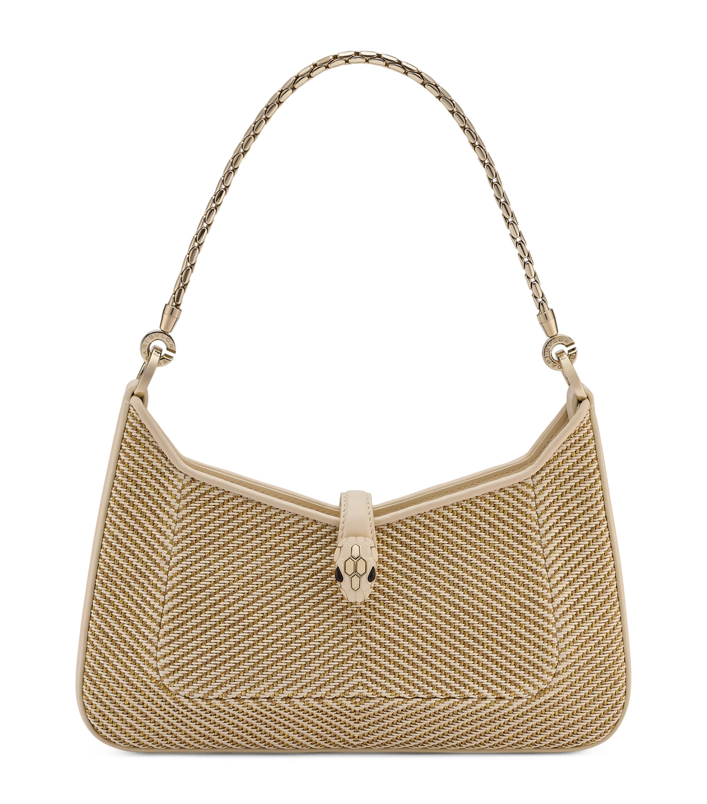 Small Chevron Serpenti Baia Shoulder Bag BEIGE LIGHT Image 1