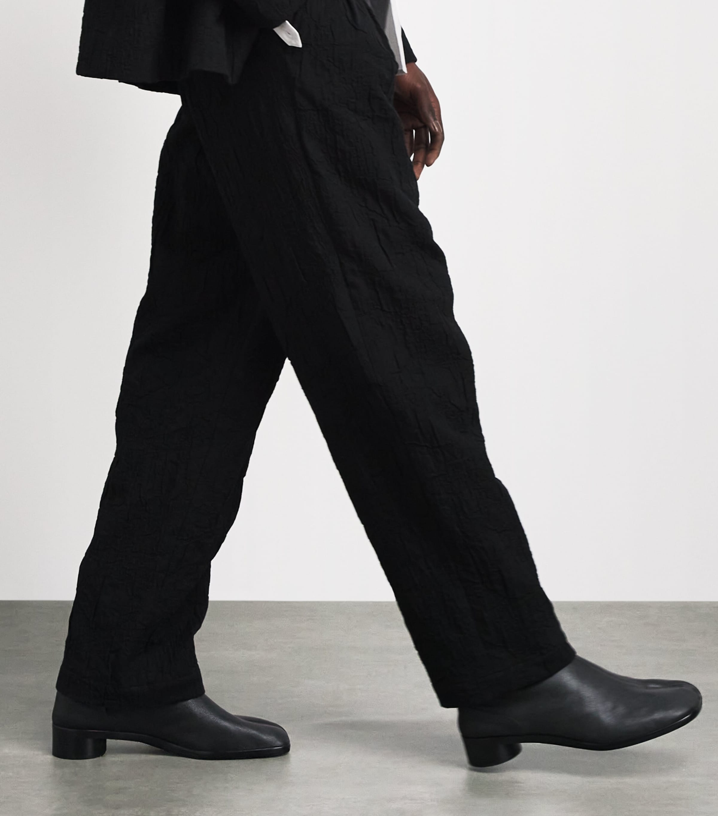 Maison Margiela Leather Tabi Ankle Boots 30 Black Image 2