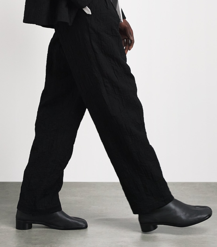 Maison Margiela Leather Tabi Ankle Boots 30 Black Image 2