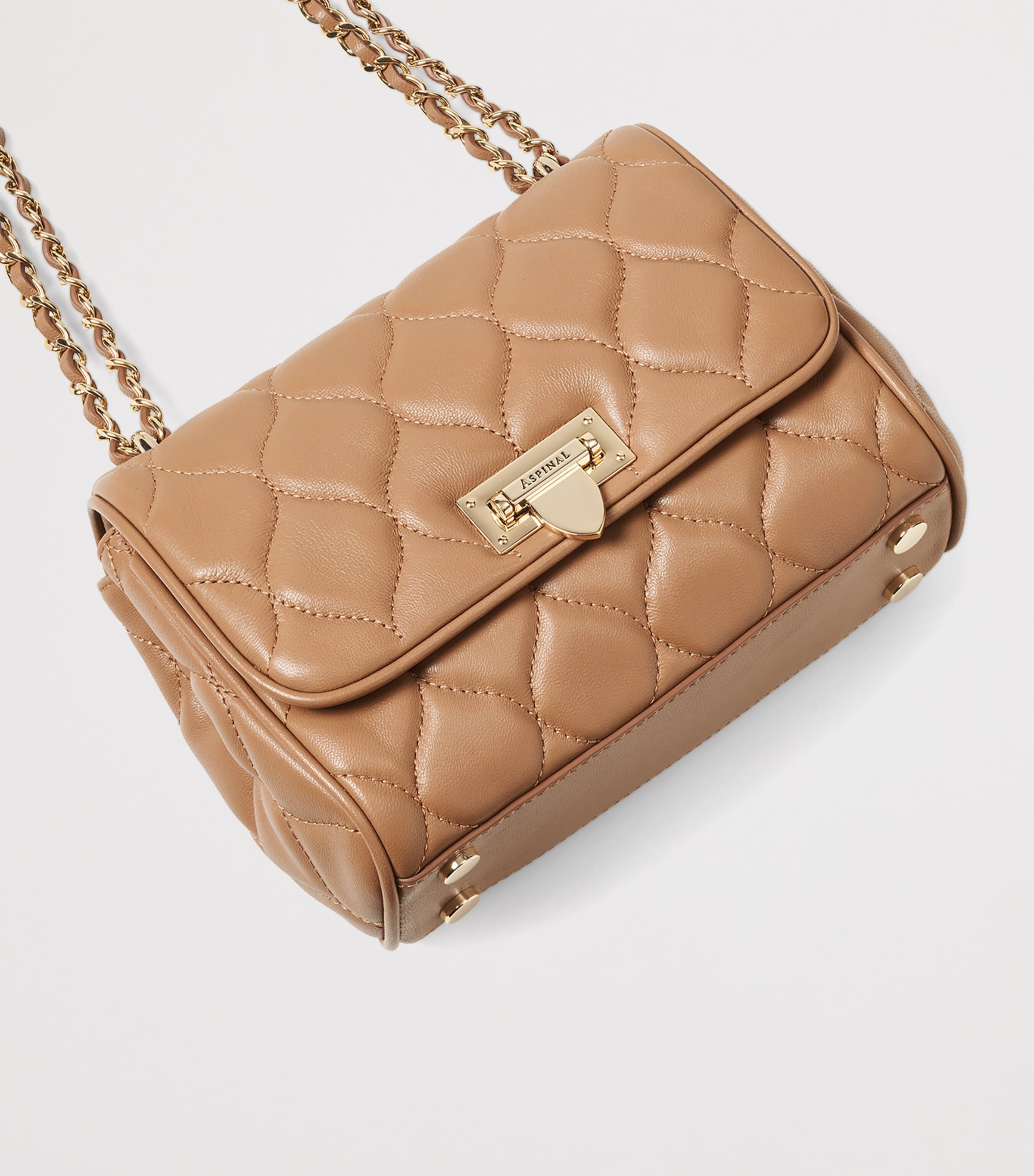 Small Leather Lottie Cross-Body Bag CARAMEL Image 4