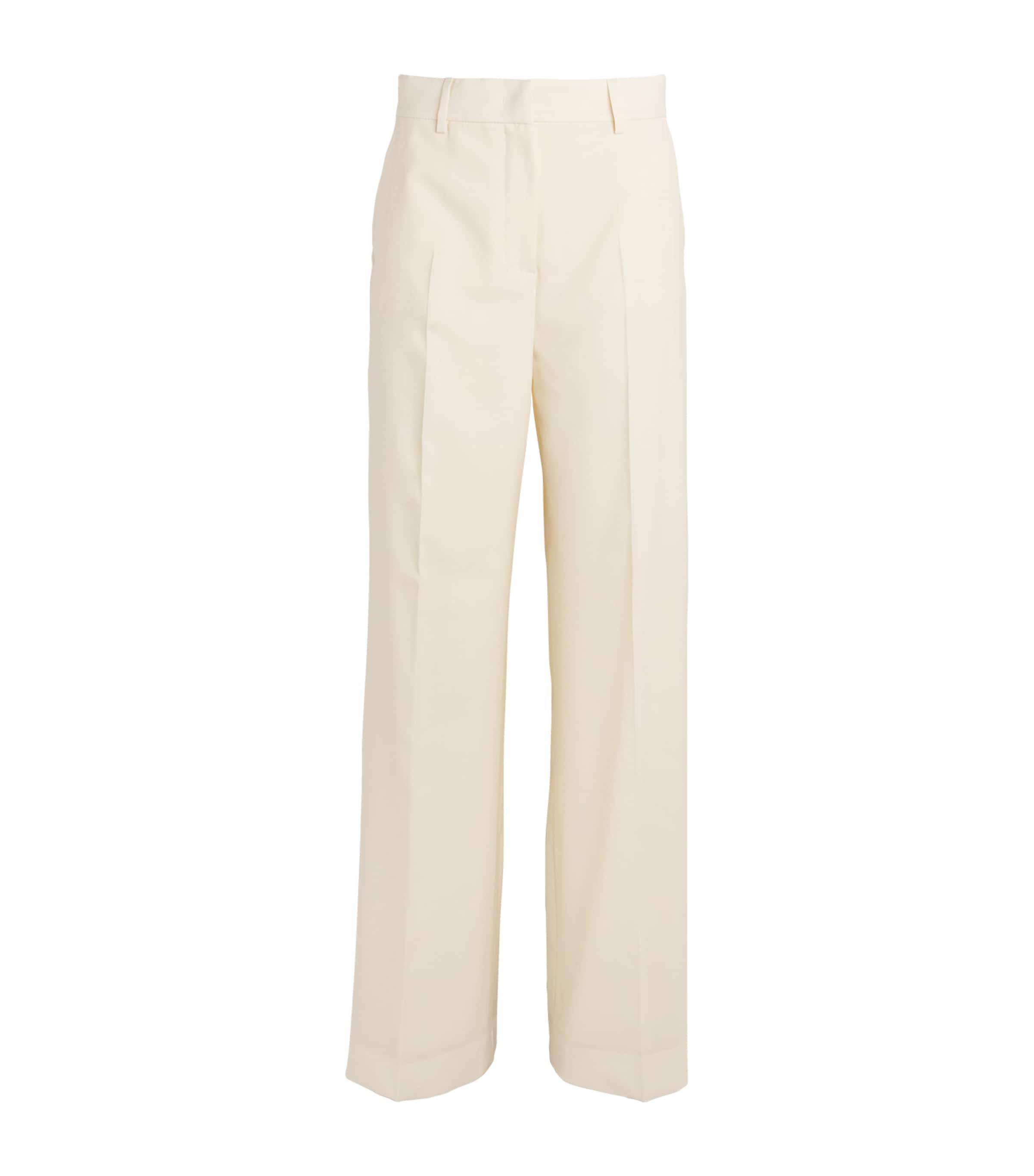 Weekend Max Mara White Straight-Leg Trousers | Harrods UK