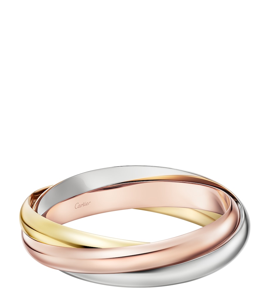Extra-Large White, Rose and Yellow Gold Trinity Bangle MIXED GOLD Image 1