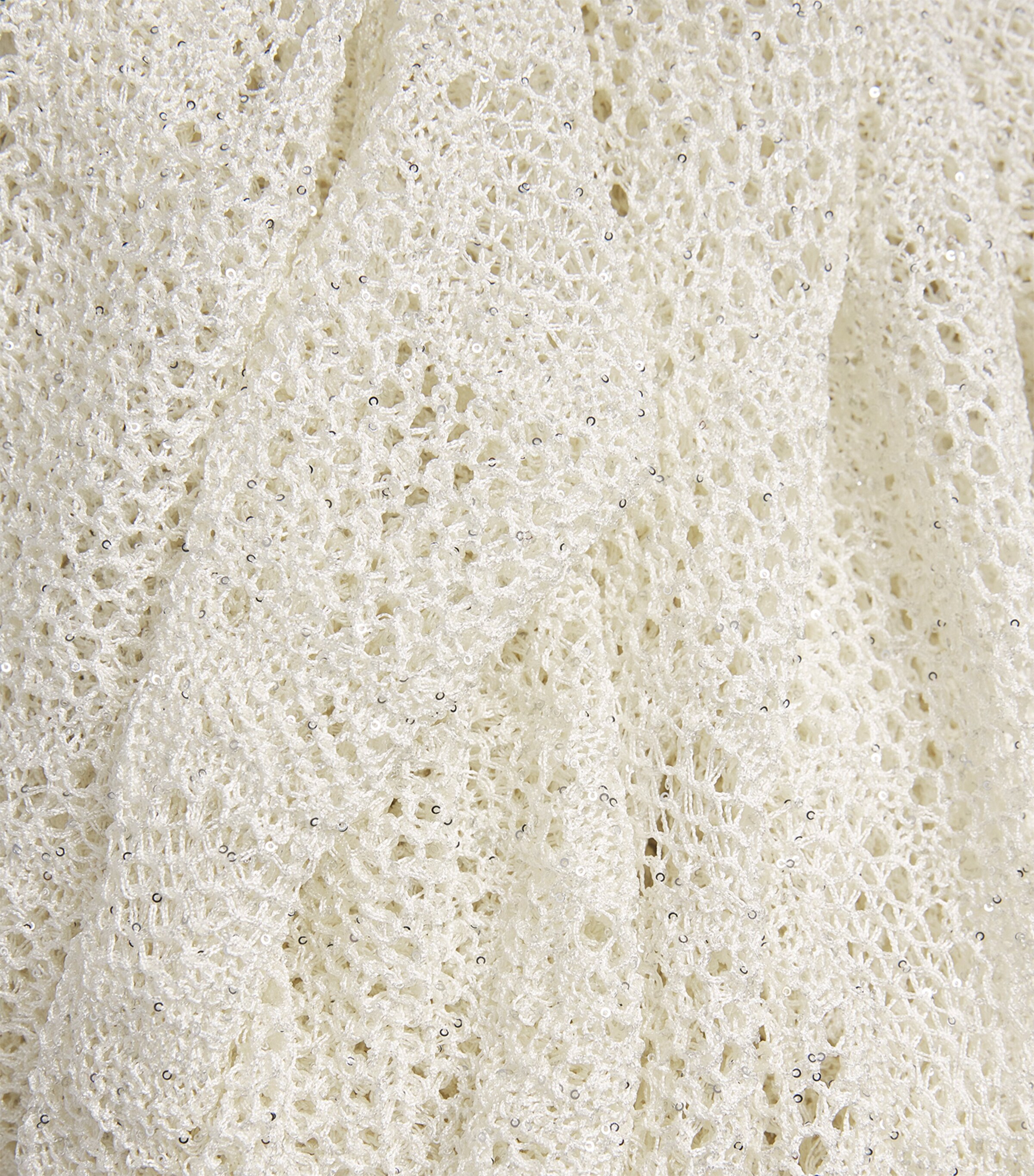 Fabiana Filippi Womens Sequinned Openwork Long Cardigan Mastice Image 6