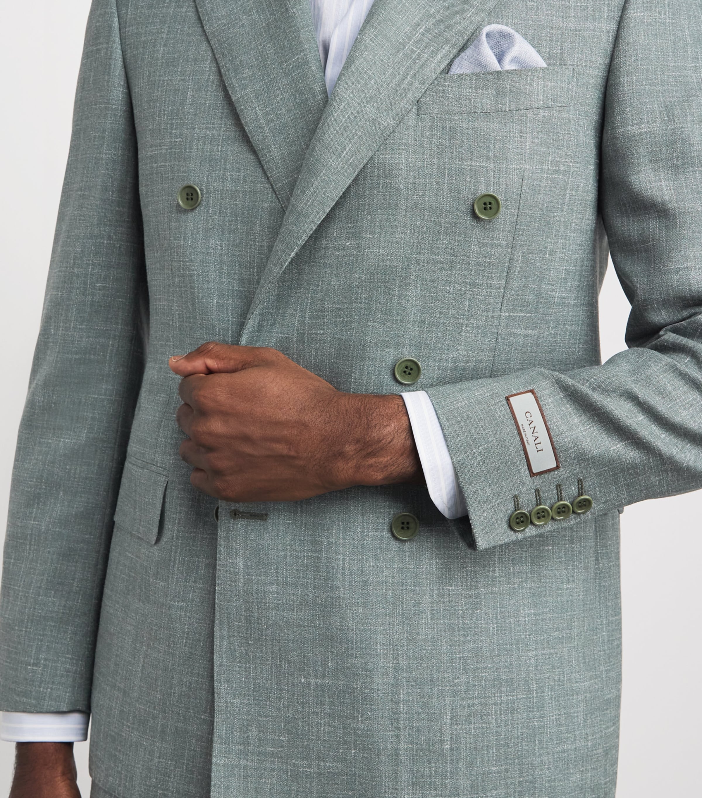 Canali Mens Wool-Silk-Linen 2-Piece Suit Image 3