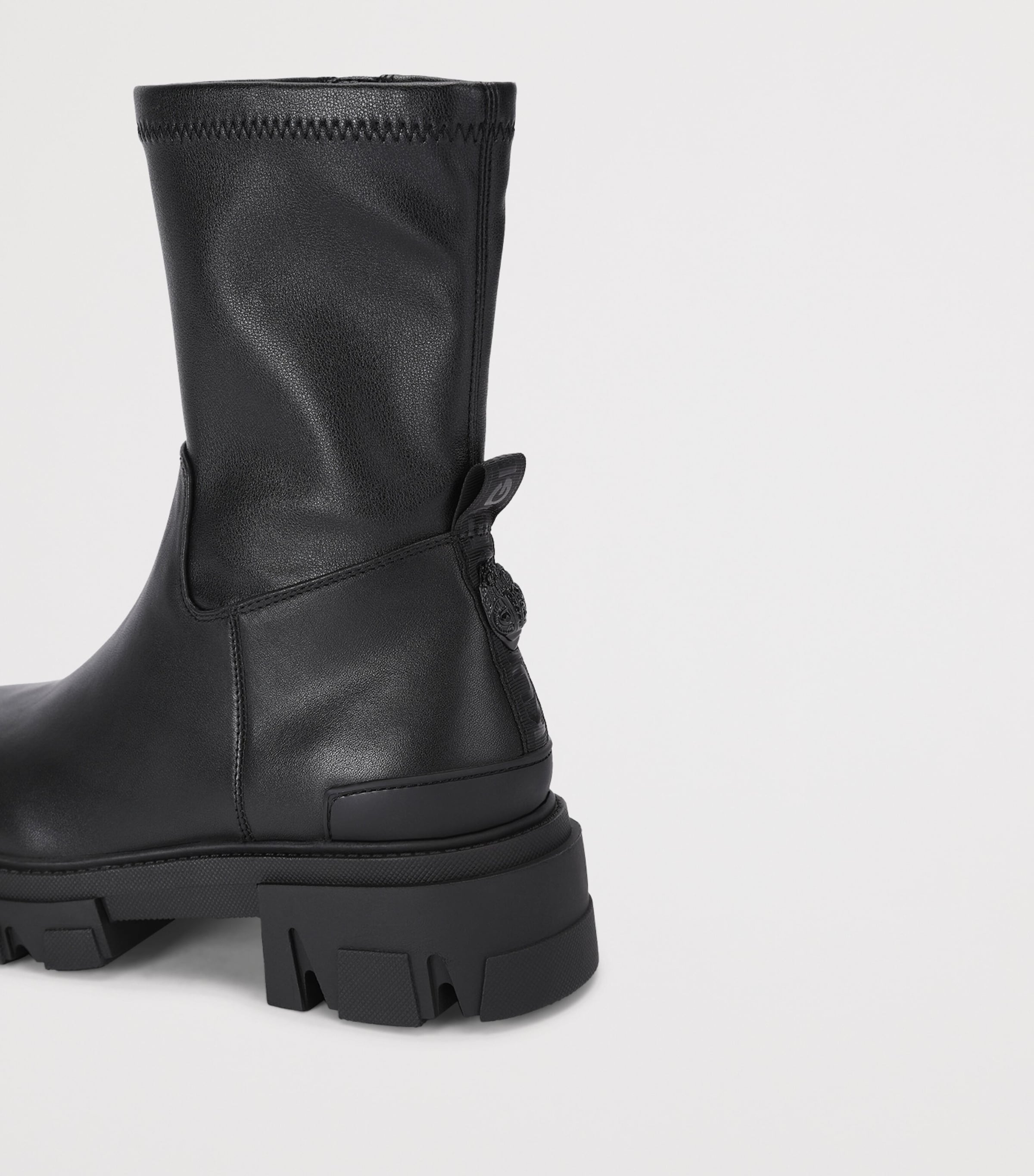 Kurt Geiger London Leather Stomp Sock Ankle Boots 50 Black Image 3