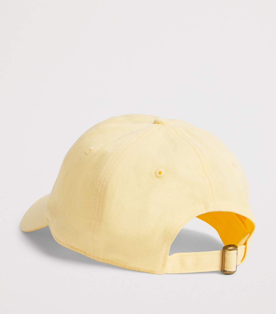 Sporty & Rich Cotton Embroidered Cap Almond Dark Navy Image 3