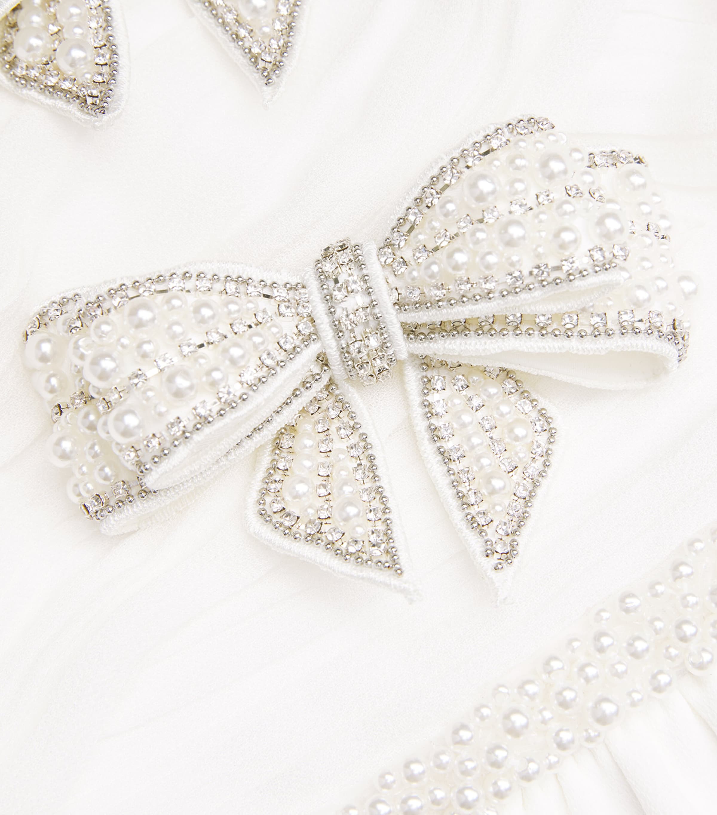 Organza Bow Peplum Jumpsuit WHITE Image 5