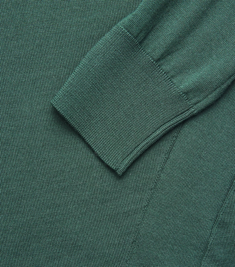 FFORME Womens Merino Wool Mitchell Sweater Evergreen Image 6
