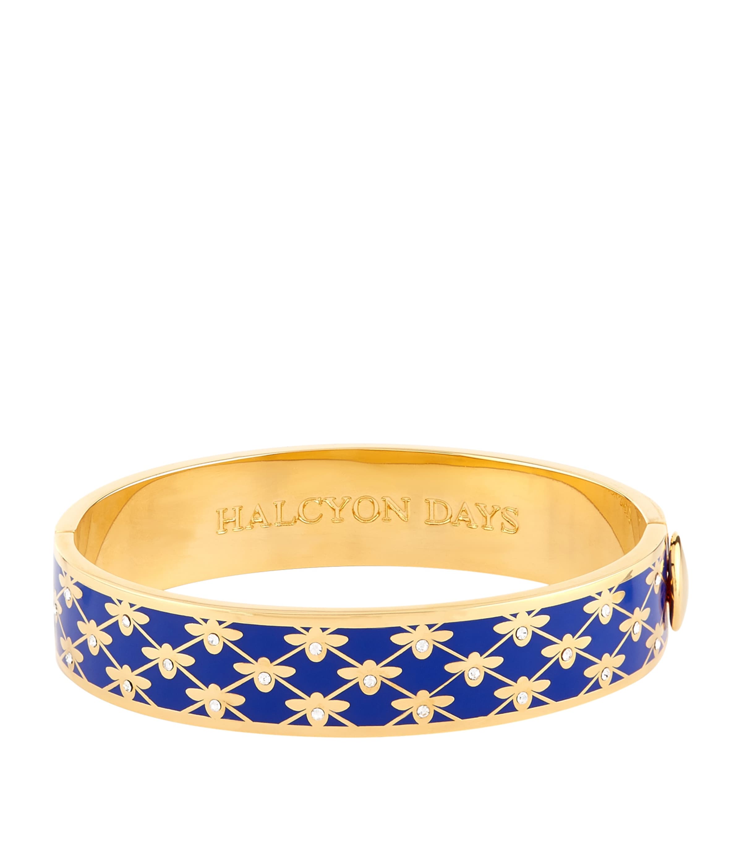 Shop Halcyon Days Bee Trellis Bangle In Blue