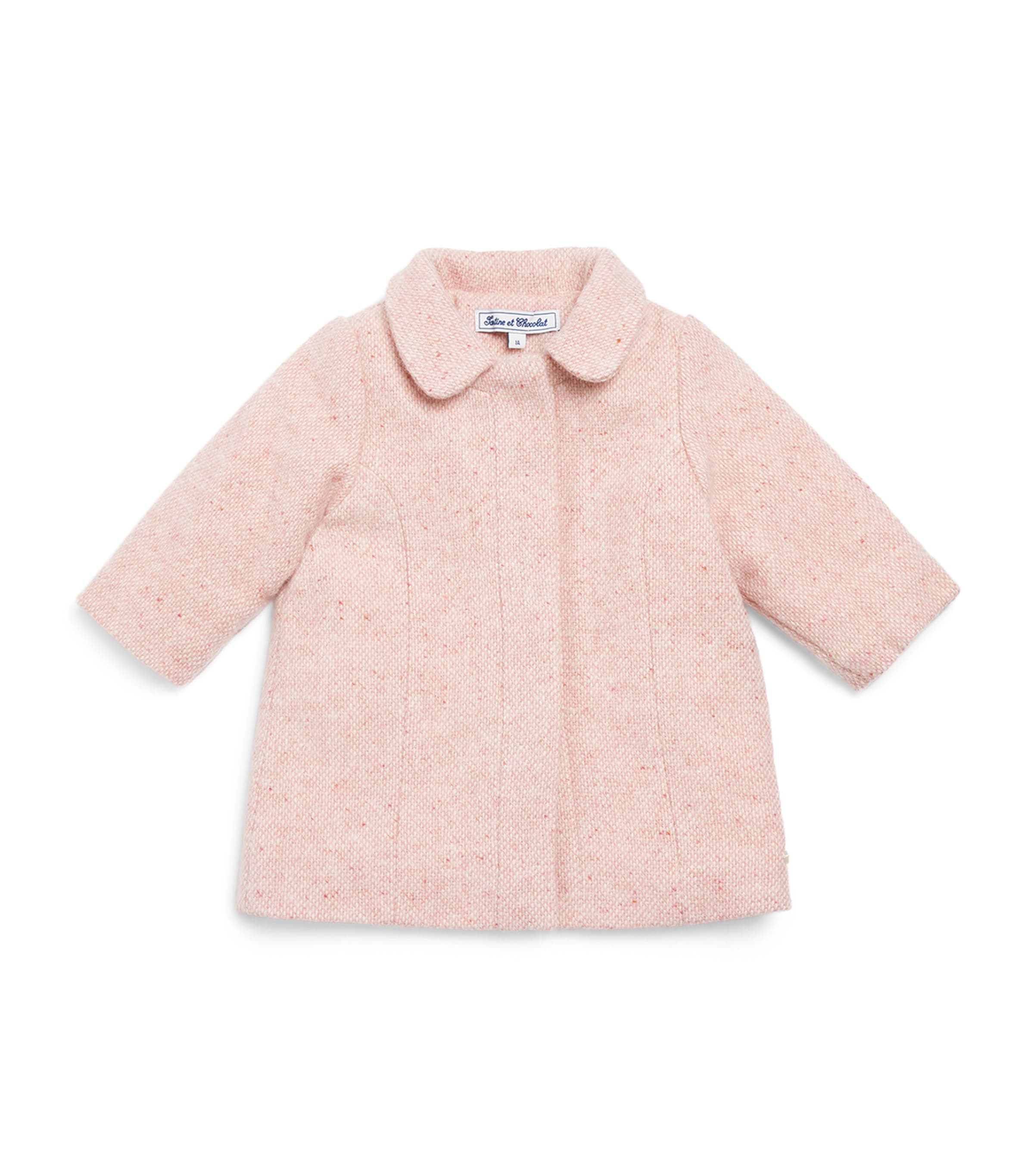 Tartine Et Chocolat Wool Collared Coat In Neutral