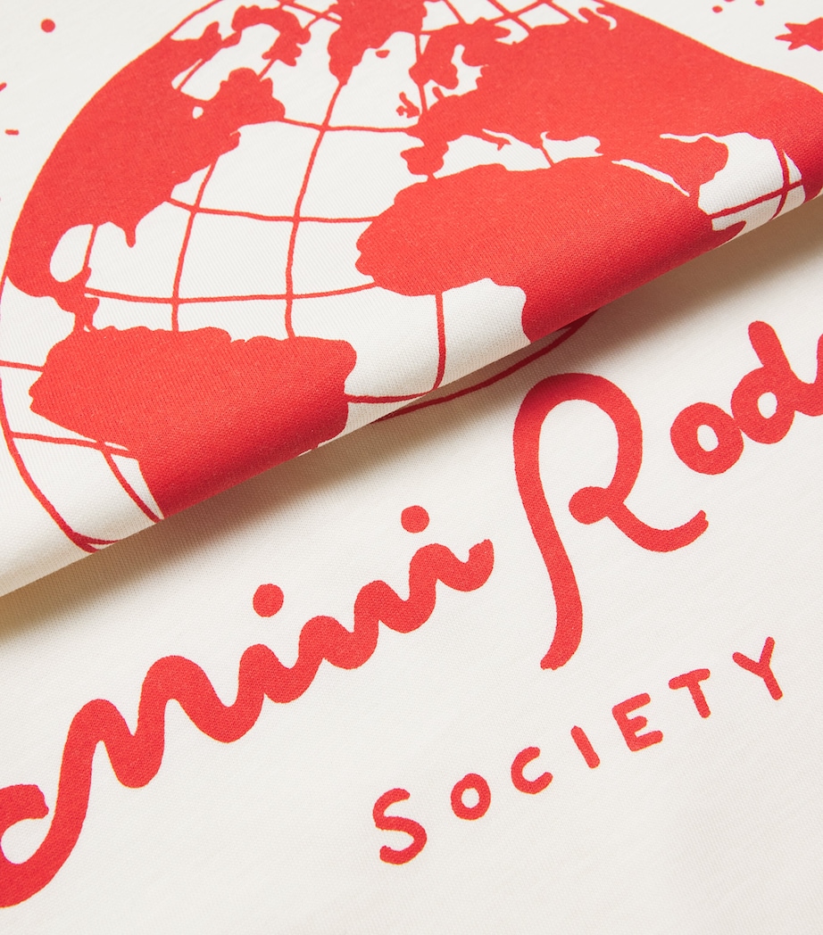 Organic Cotton Rodini Society T-Shirt (3-11 Years) OFFWHITE Image 3