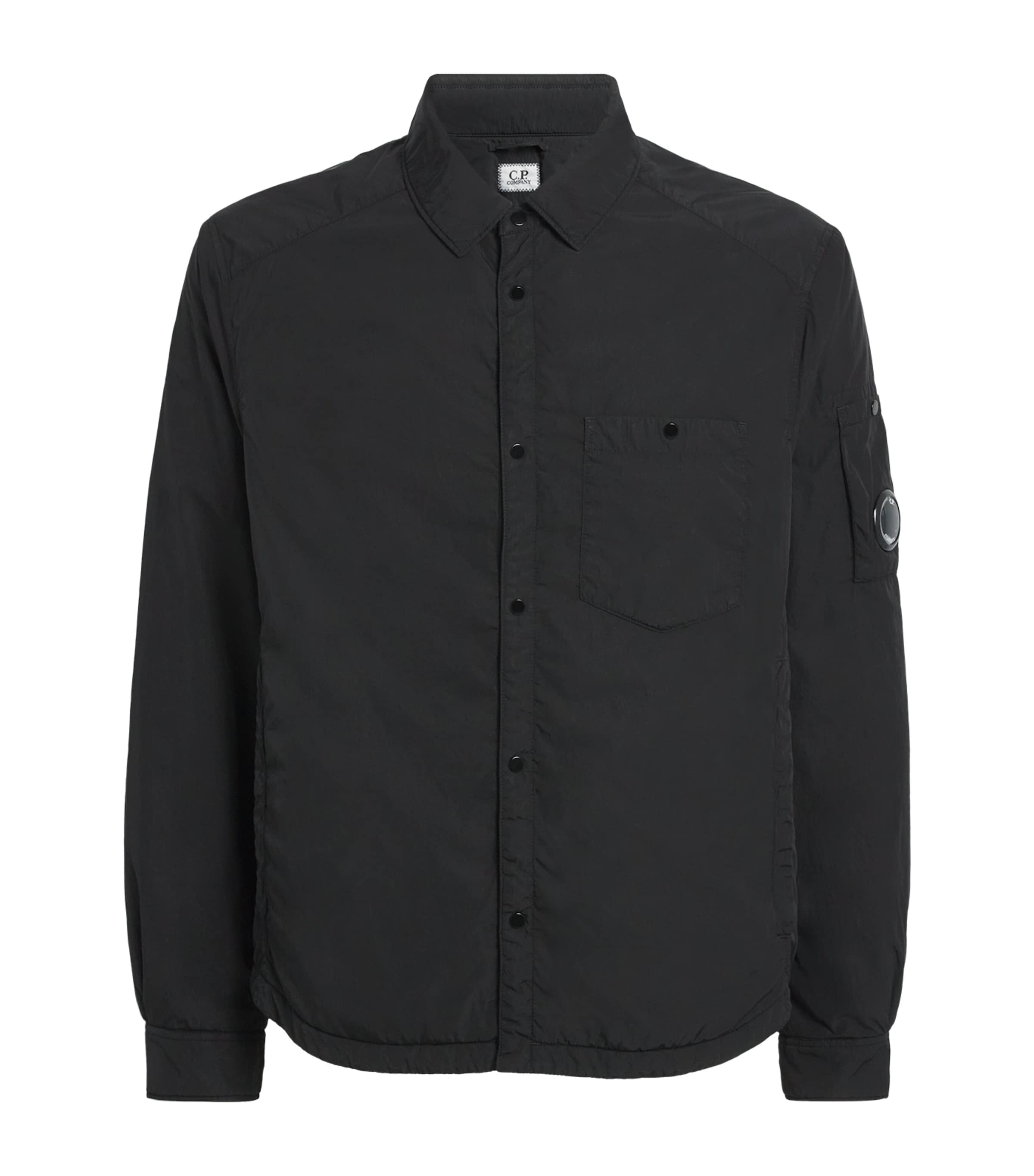 C.p. Company Padded Overshirt In Black