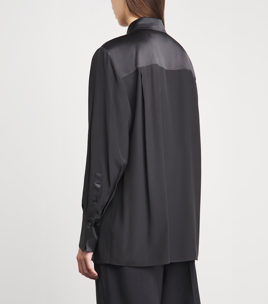 Joseph Womens Silk Childs Blouse Graphite Image 5