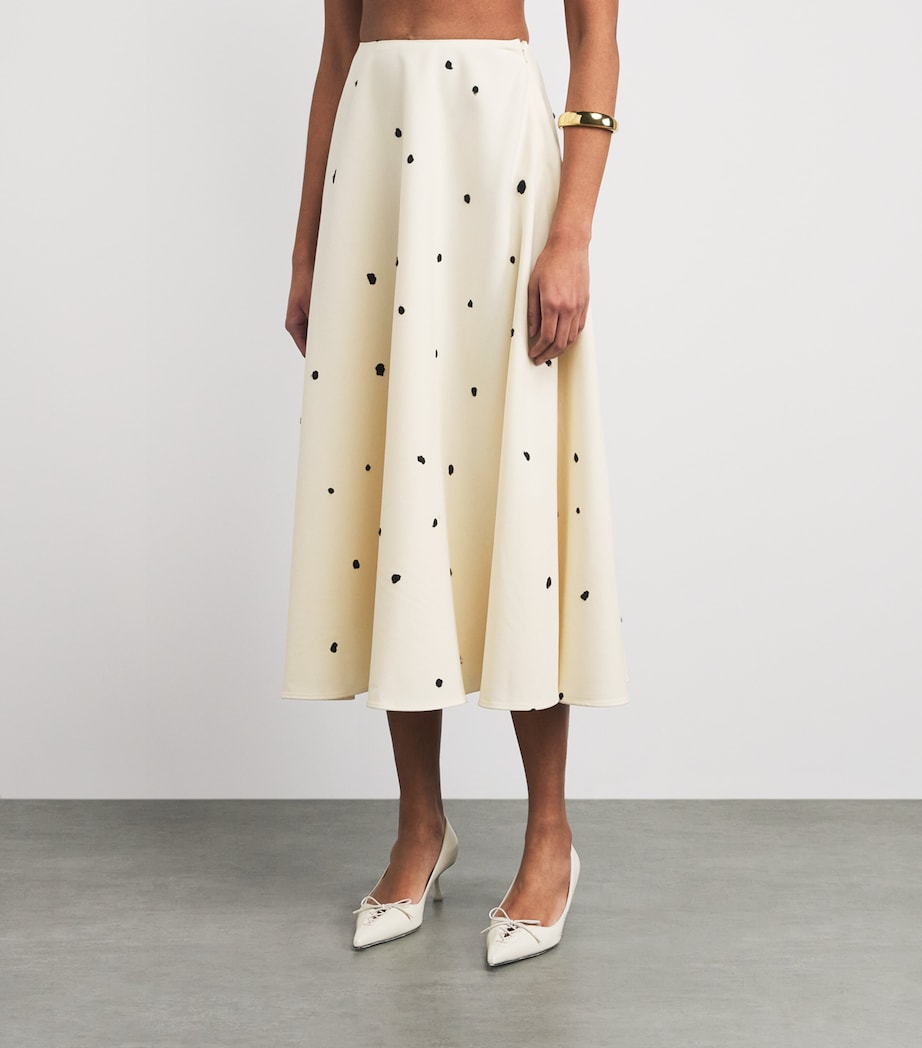 CAMILLA AND MARC Womens Textured Ponza Midi Skirt Eggshell Image 4