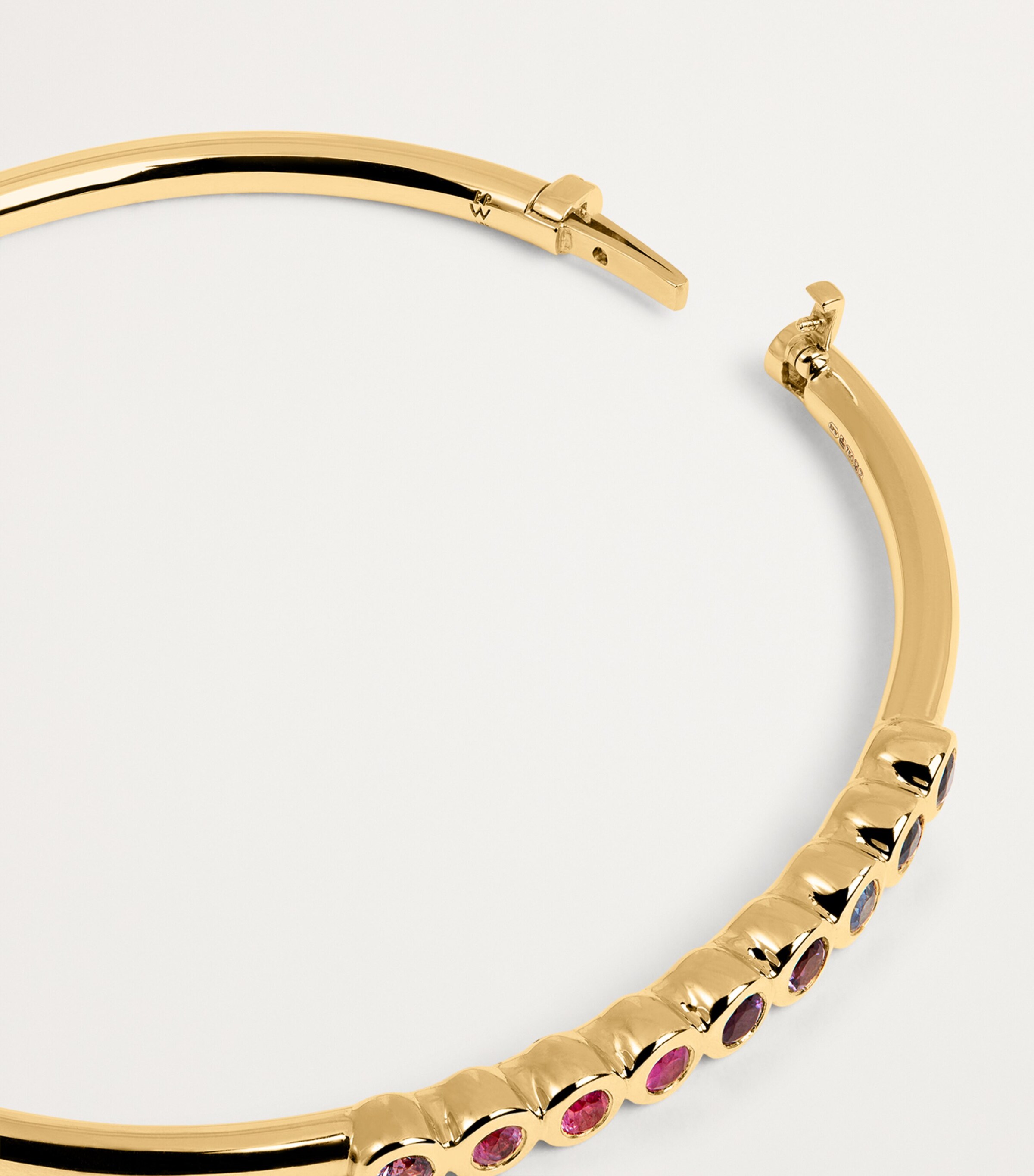 Yellow Gold and Mixed Sapphire Jill Bangle YELLOW GOLD Image 4