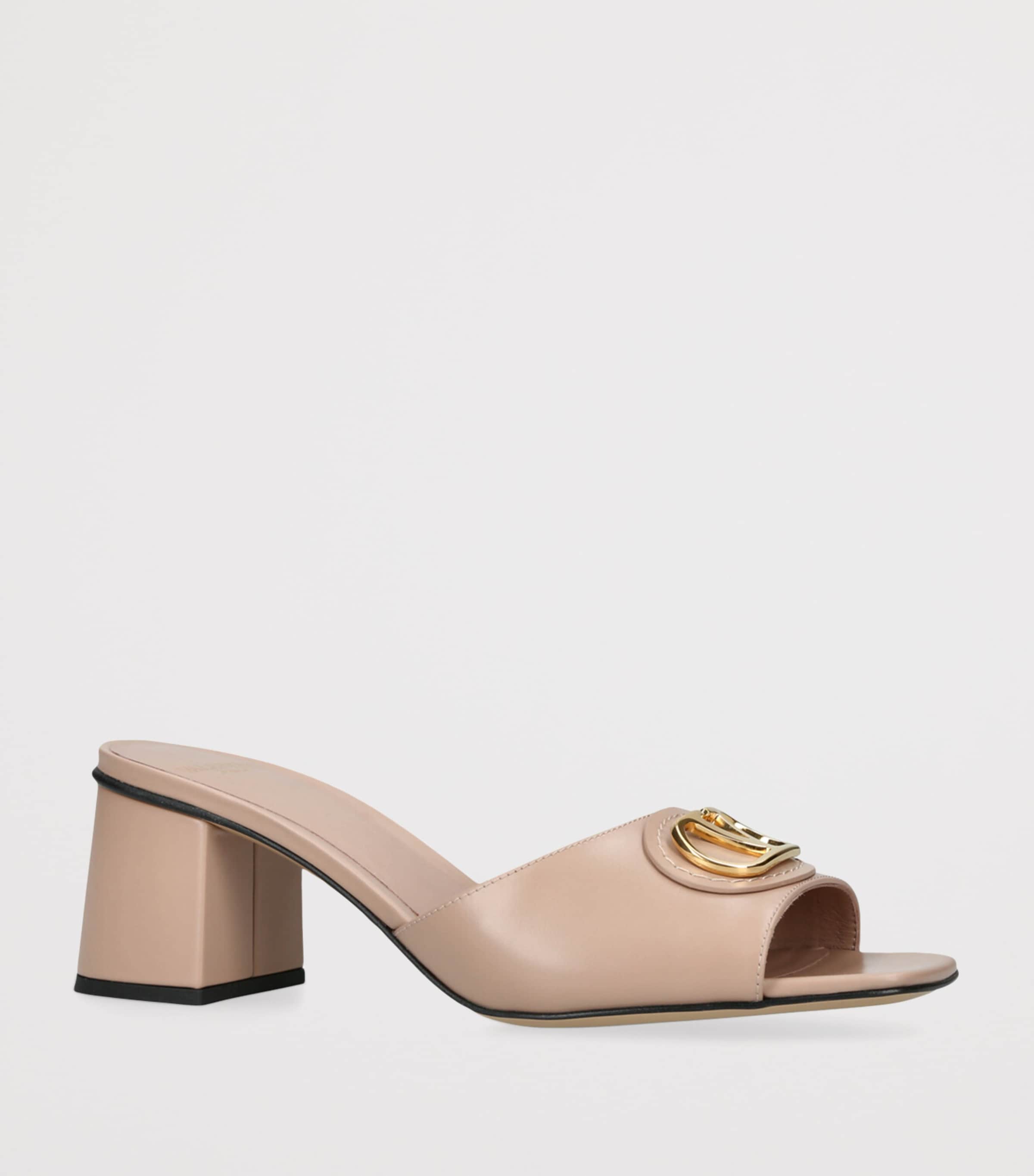 Leather VLogo Mules 60 BLUSH Image 3