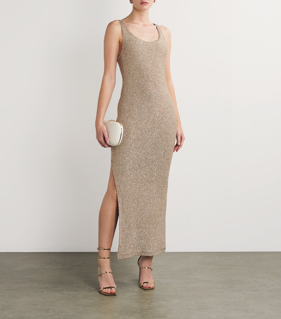 Hervé Léger Womens The Madeline Gown Latte Image 2