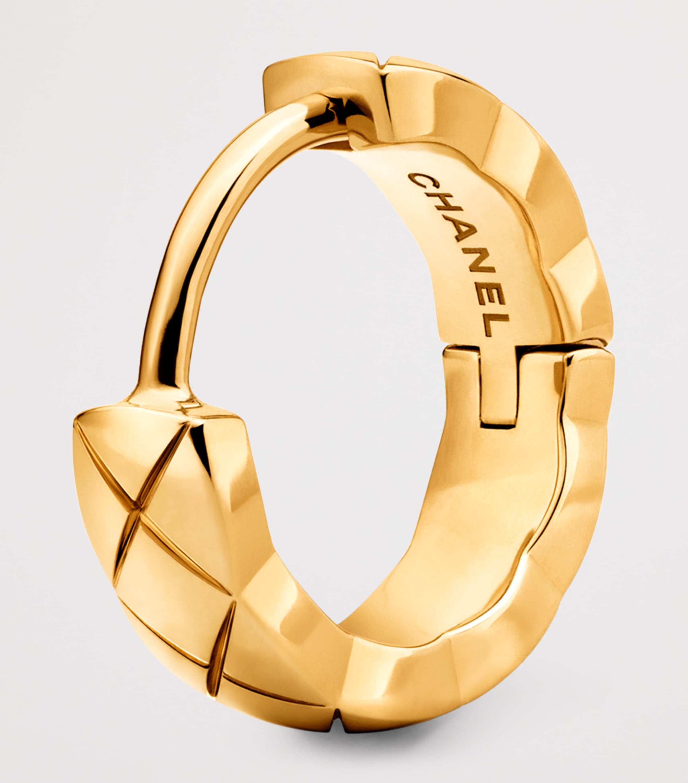 Mini Yellow Gold Coco Crush Single Hoop Earring YELLOW Image 3