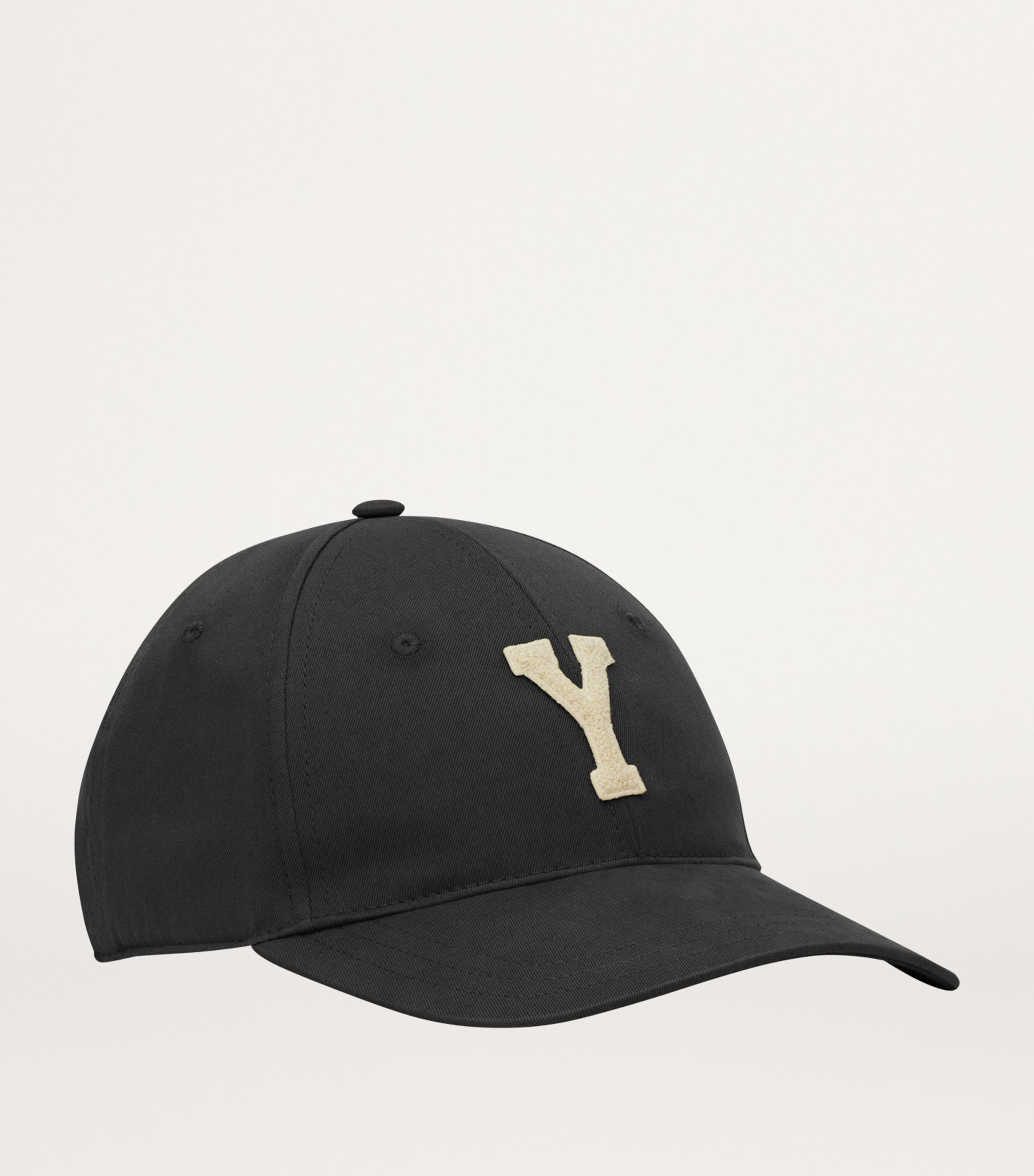 【SAINT LAURENT】 Gabardine Y Varsity Ball Cap - Sand:Ivory Saint Laurent Y varsity cap for Women - Beige in UAE | Level