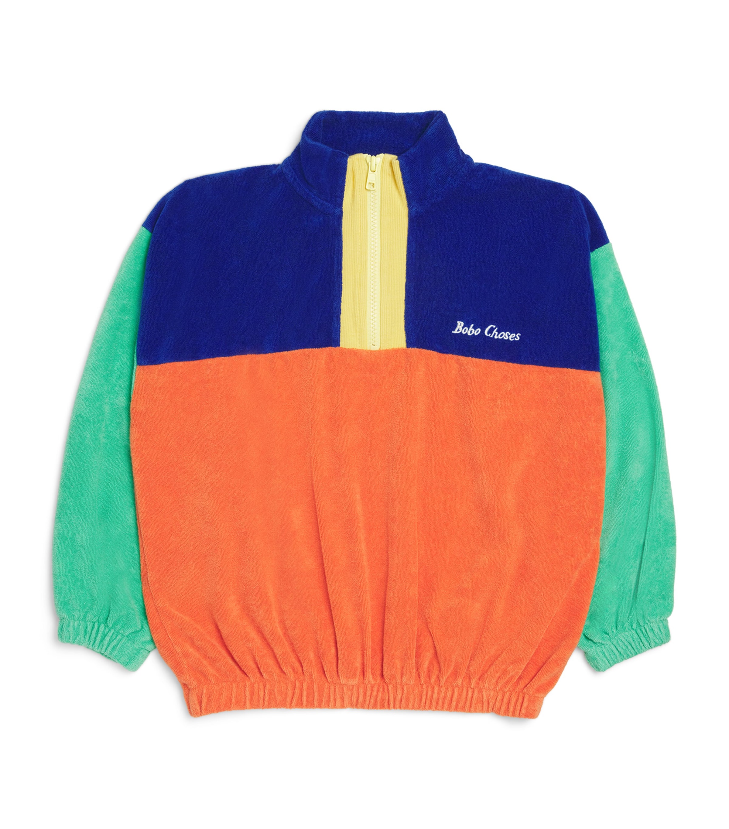 Organic Cotton-Blend Terry Cloth Quarter-Zip Sweater (6-7 Years) MULTICOLOR Image 1