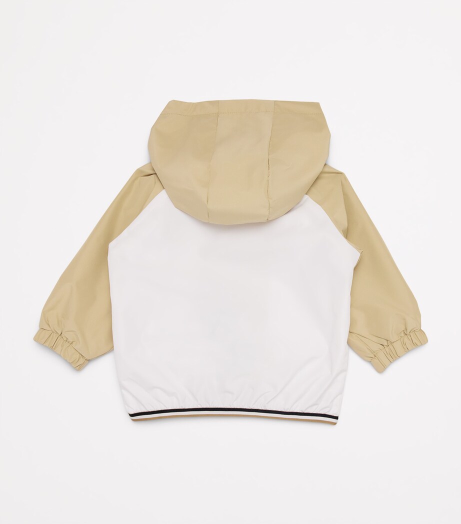 BOSS Kidswear Hooded Logo Windbreaker Jacket (3-18 Months) Stone Image 2