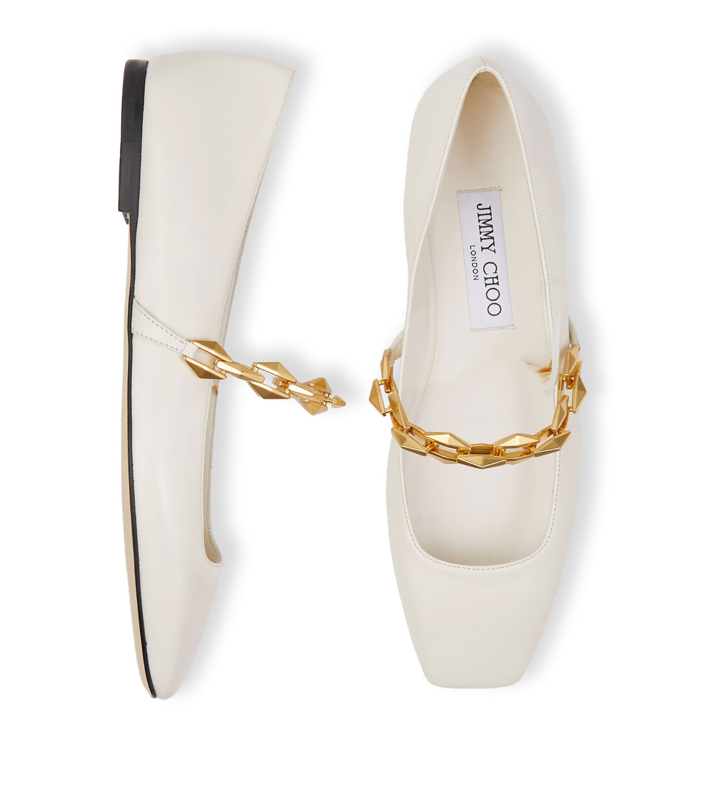 Jimmy Choo Diamond Tilda Leather Flats | Harrods US
