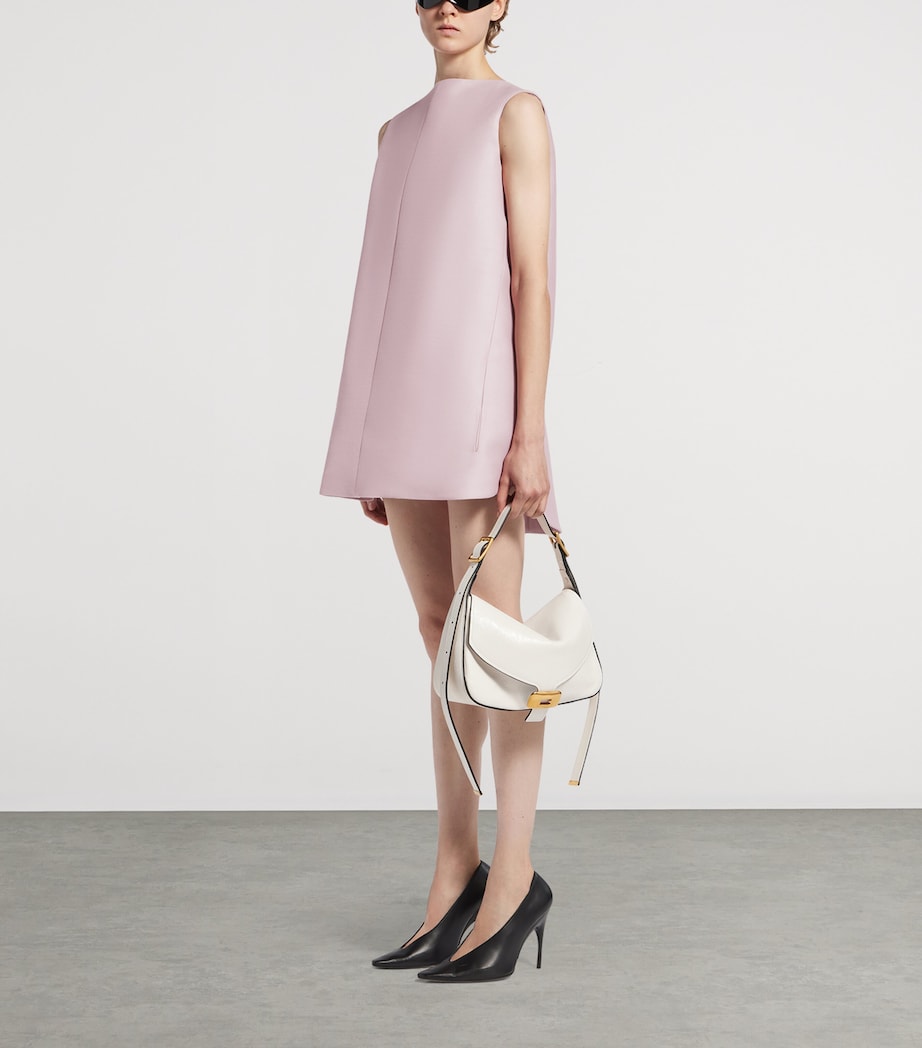 Balenciaga Womens Wool-Silk A-Line Mini Dress Image 2