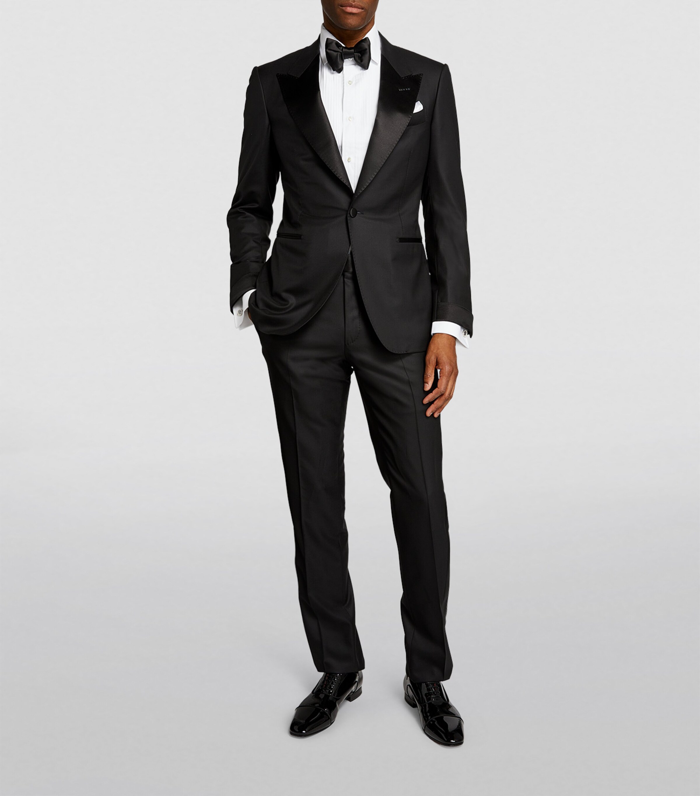 Pleated Tuxedo Shirt WHITE Image 2