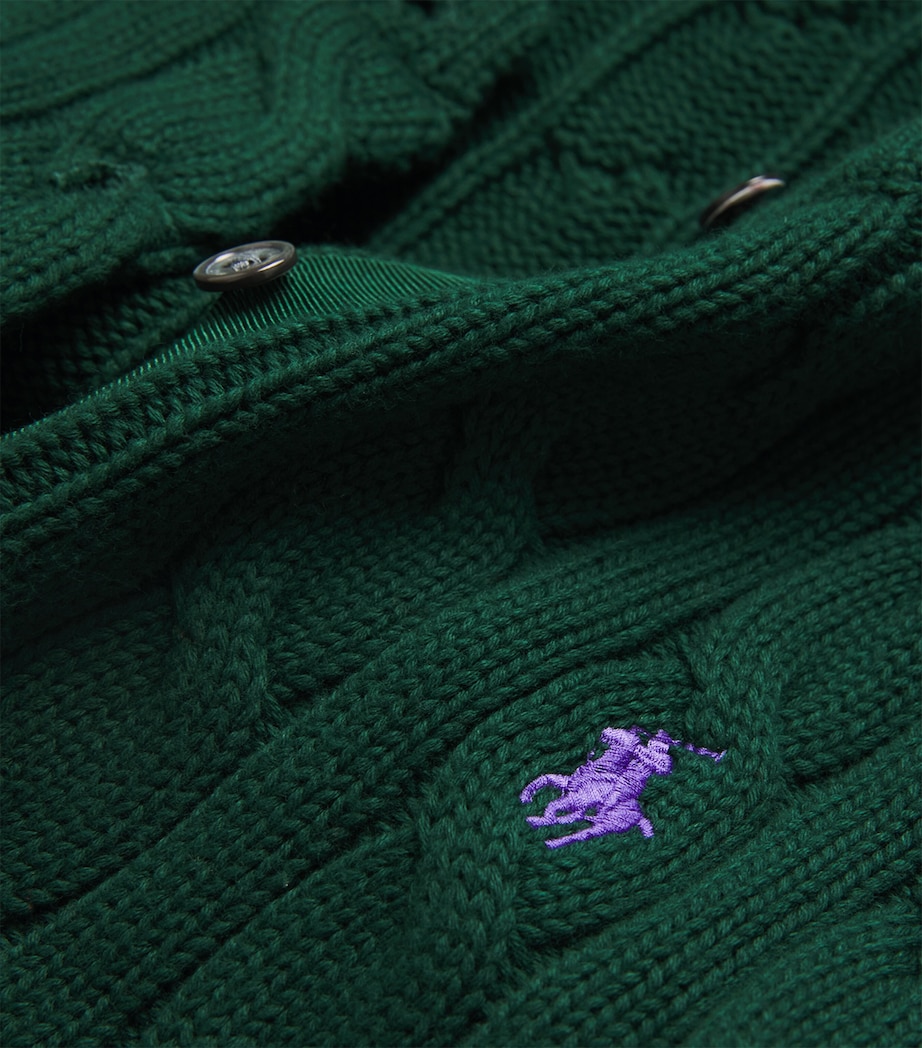Cotton Cable-Knit Cardigan MOSS AGATE Image 5