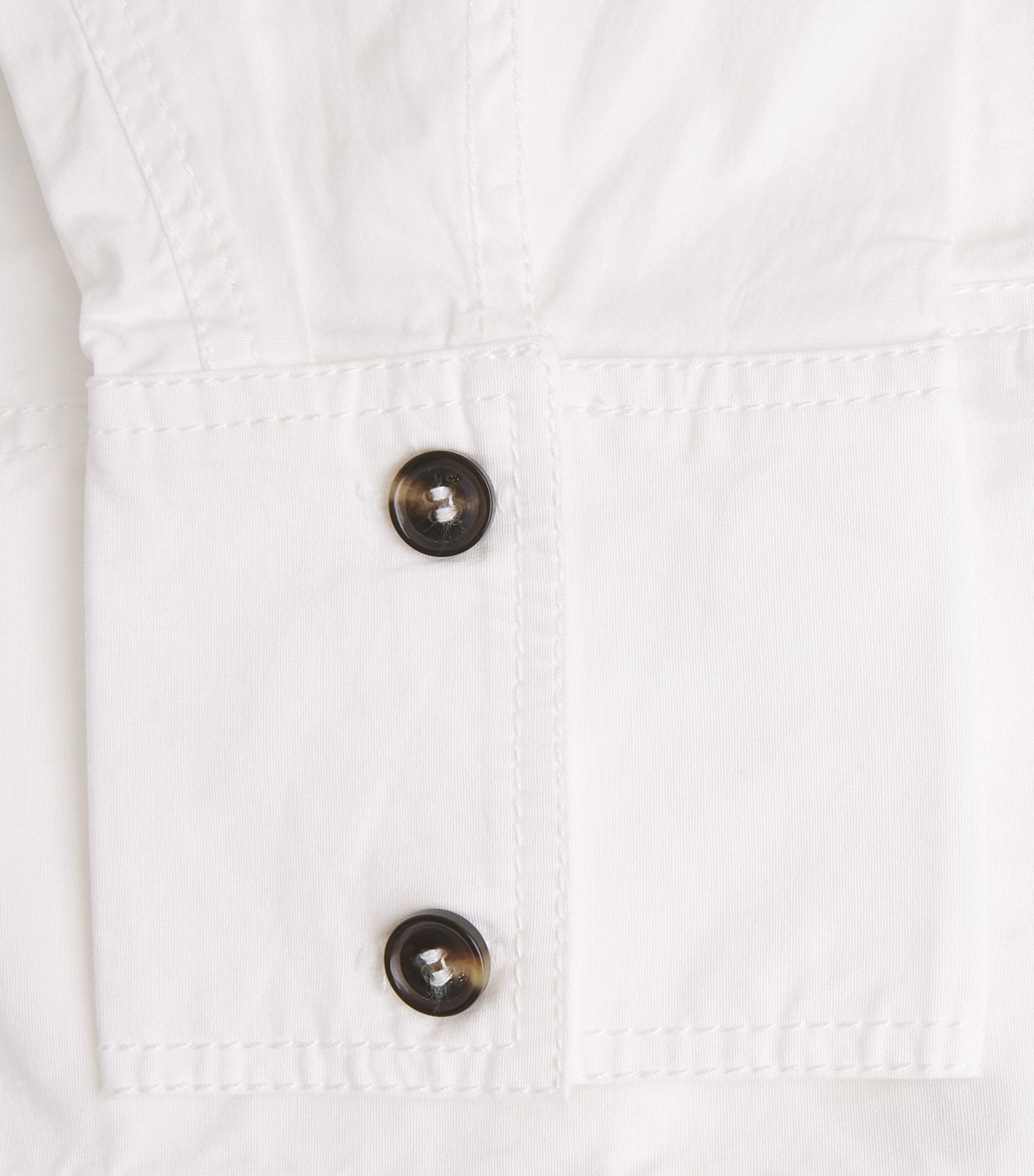 GANNI Womens Stretch-Cotton V-Neck Shirt Bright White Image 6