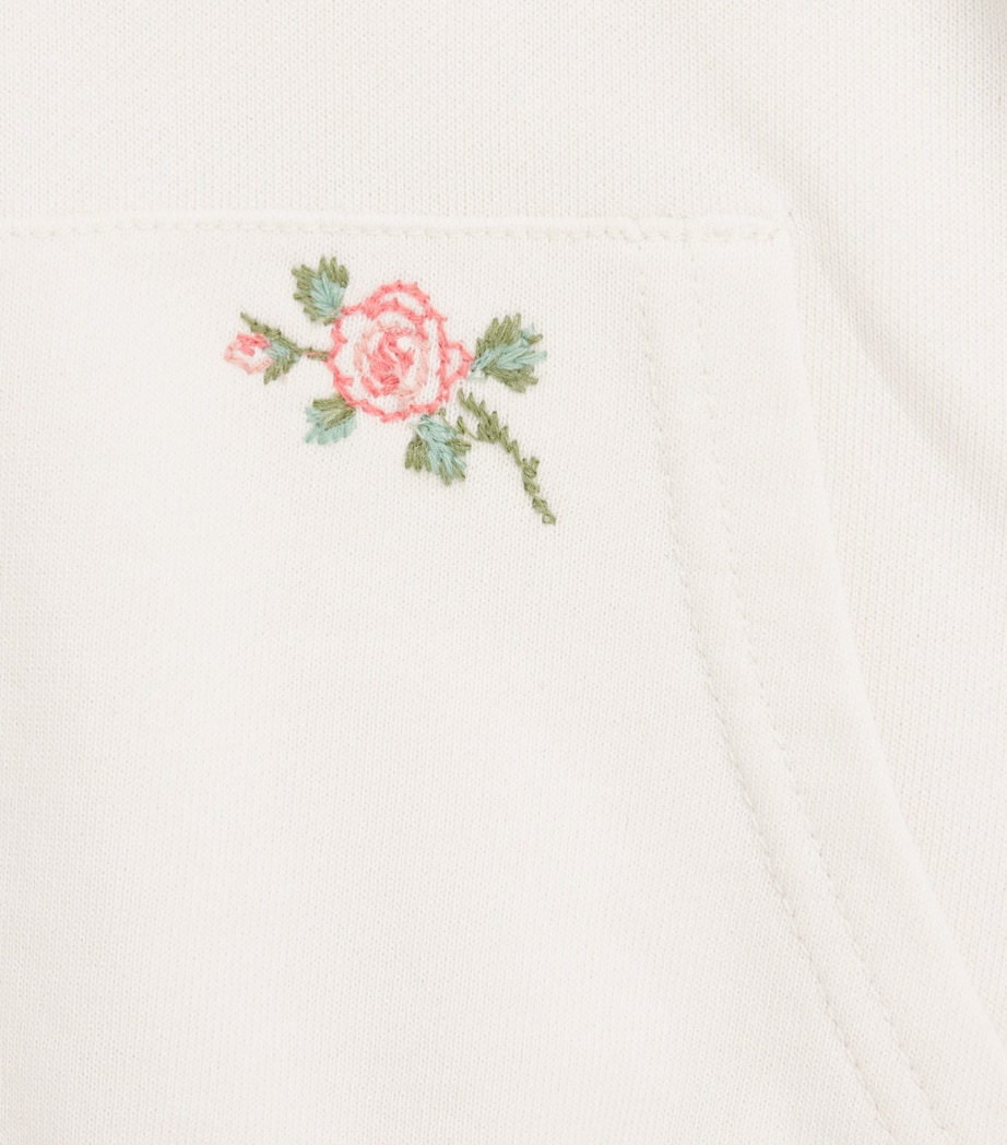 Ralph Lauren Kids Cotton Embroidered Hoodie (2-6 Years) Deckwash White Image 3