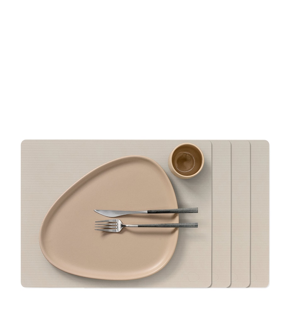 Large Square Corduroy Placemat (Set of 4) OYSTER WHITE Image 1