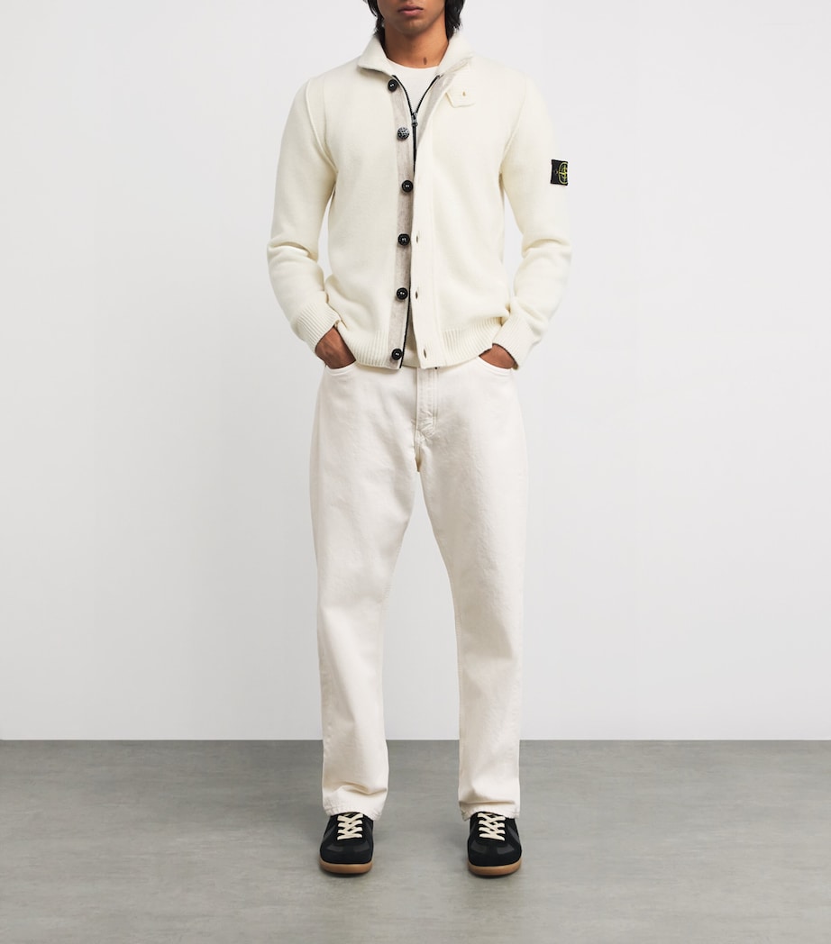 Wool-Blend Zip-Up Cardigan V0093 Image 2