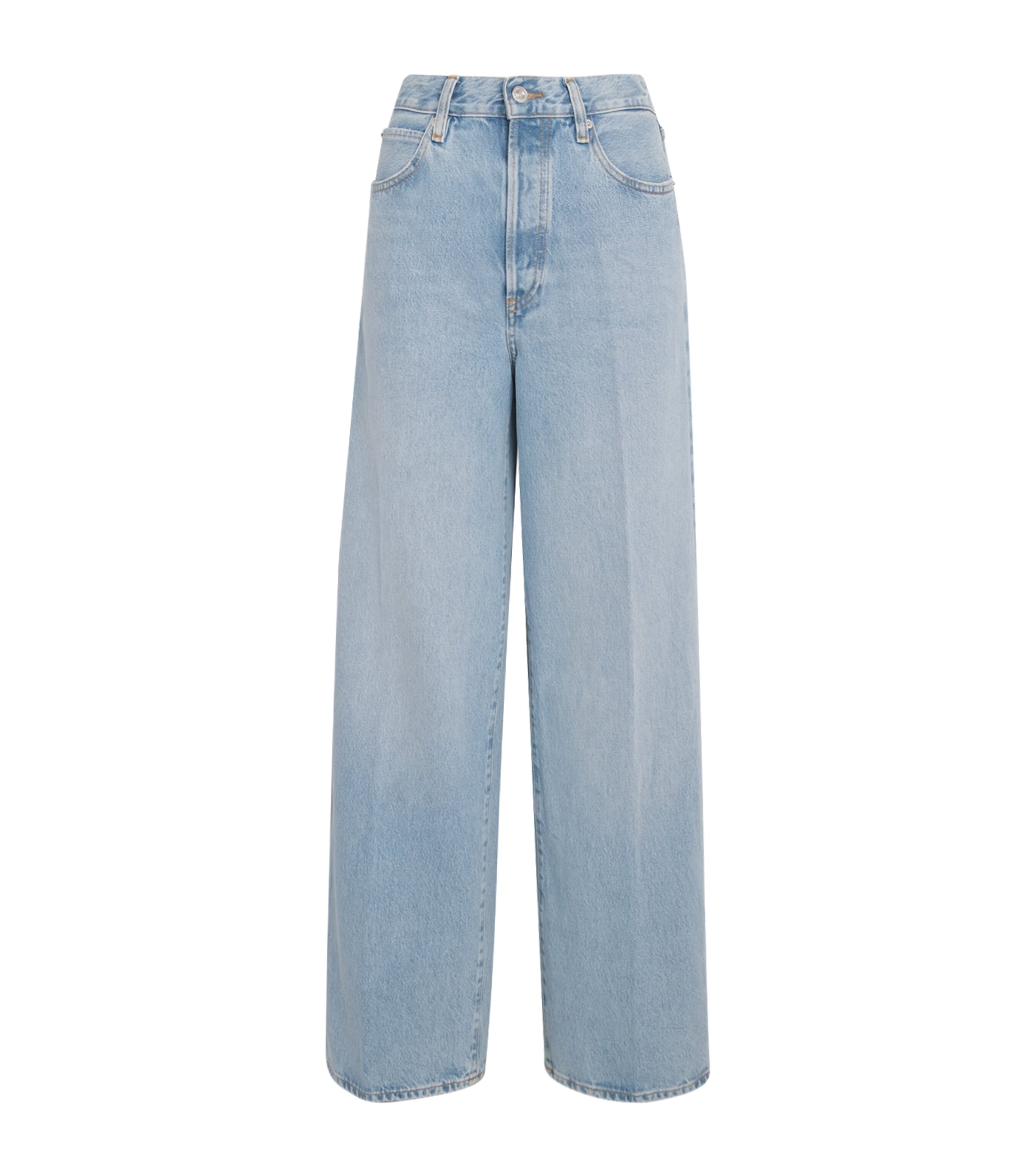 Frame The Collegiate Wide-leg Jeans In Blue