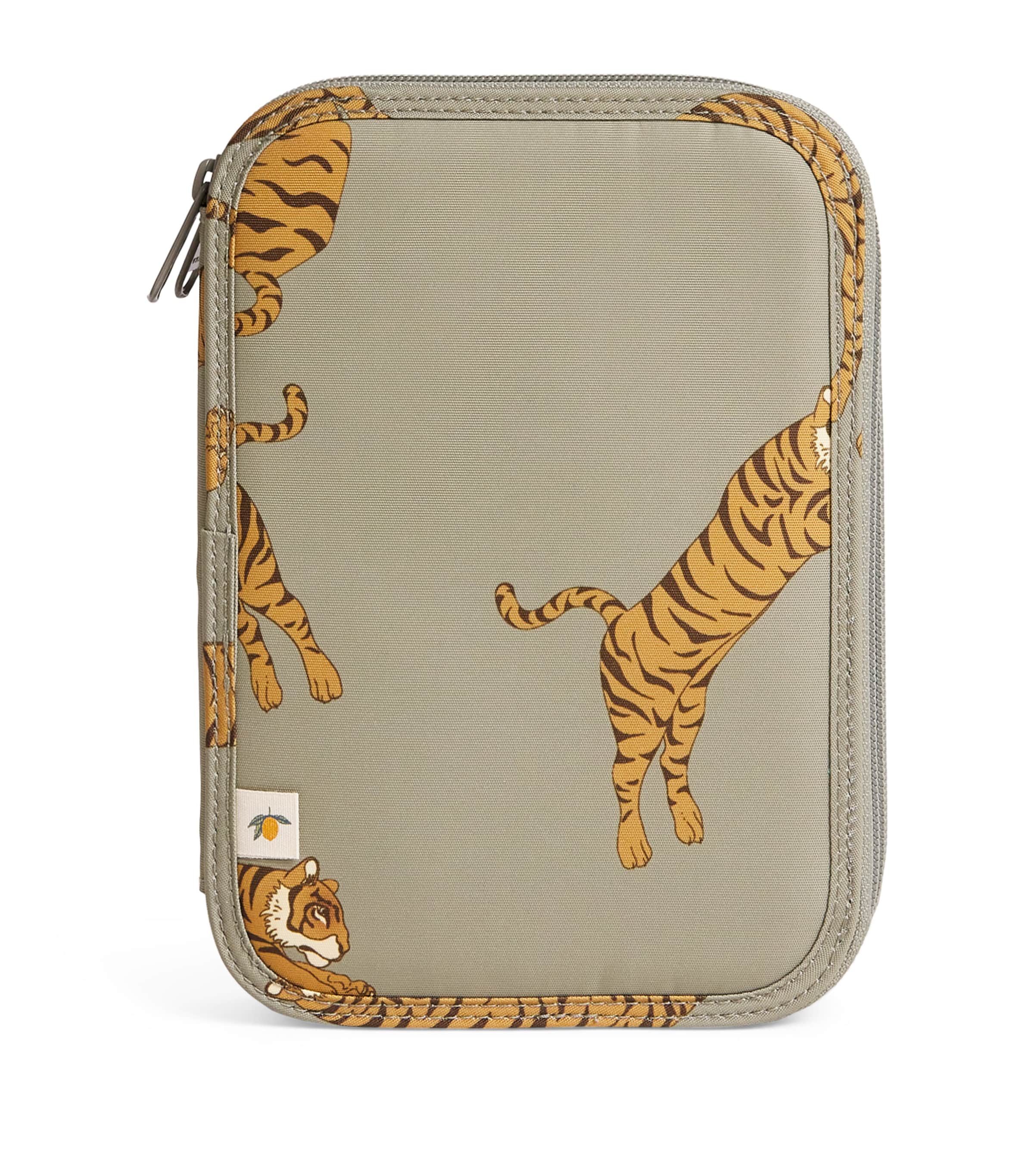 Konges Slojd Tiger Print Clover Filled Pencil Case In Multi