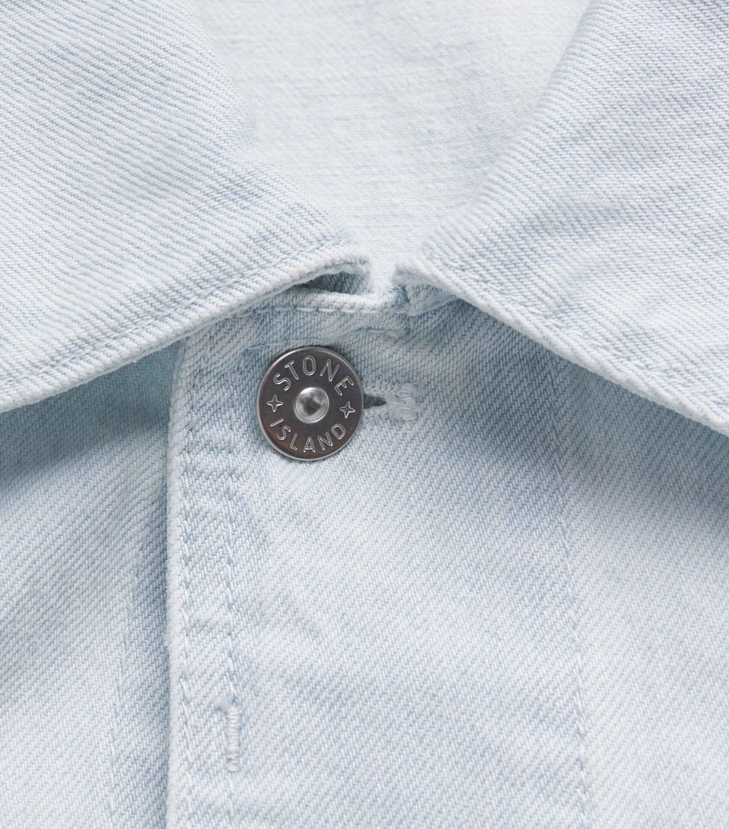 Stone Island Mens Denim Coach Jacket Image 6