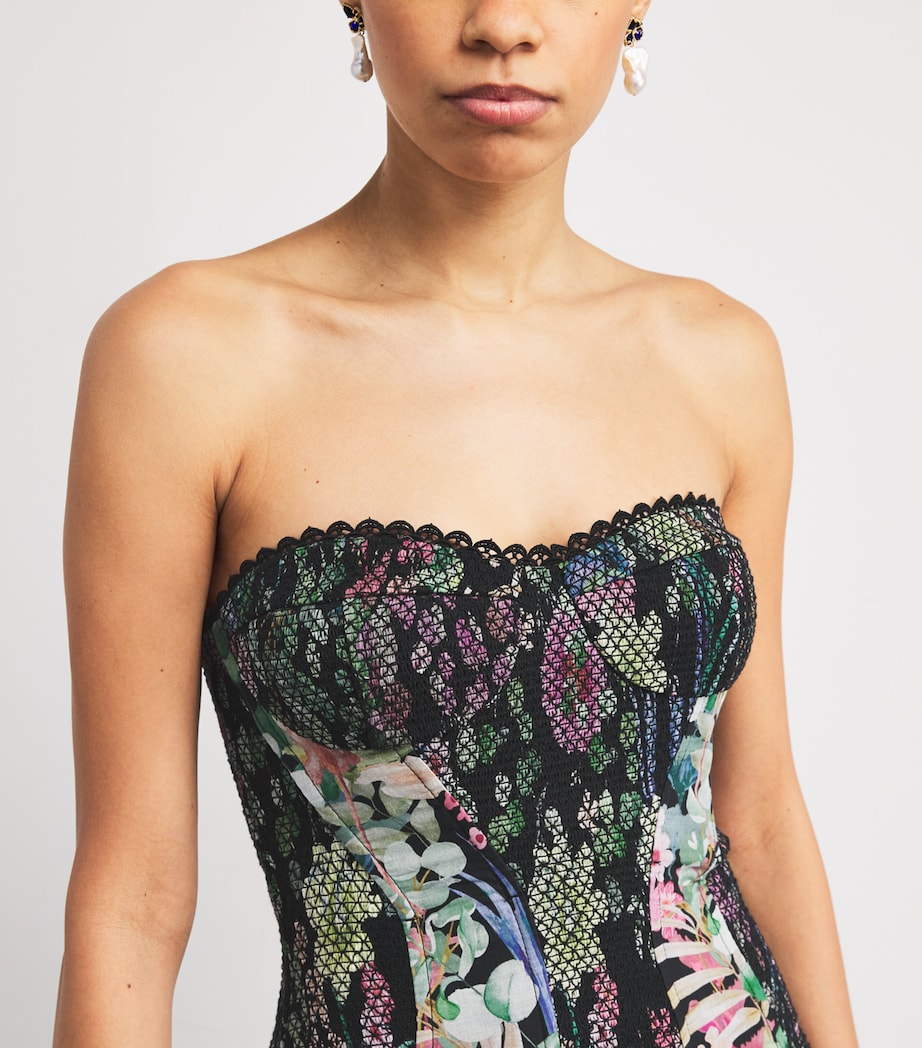 Cotton-Blend Illyr Midi Dress BLACK LAGOON Image 4