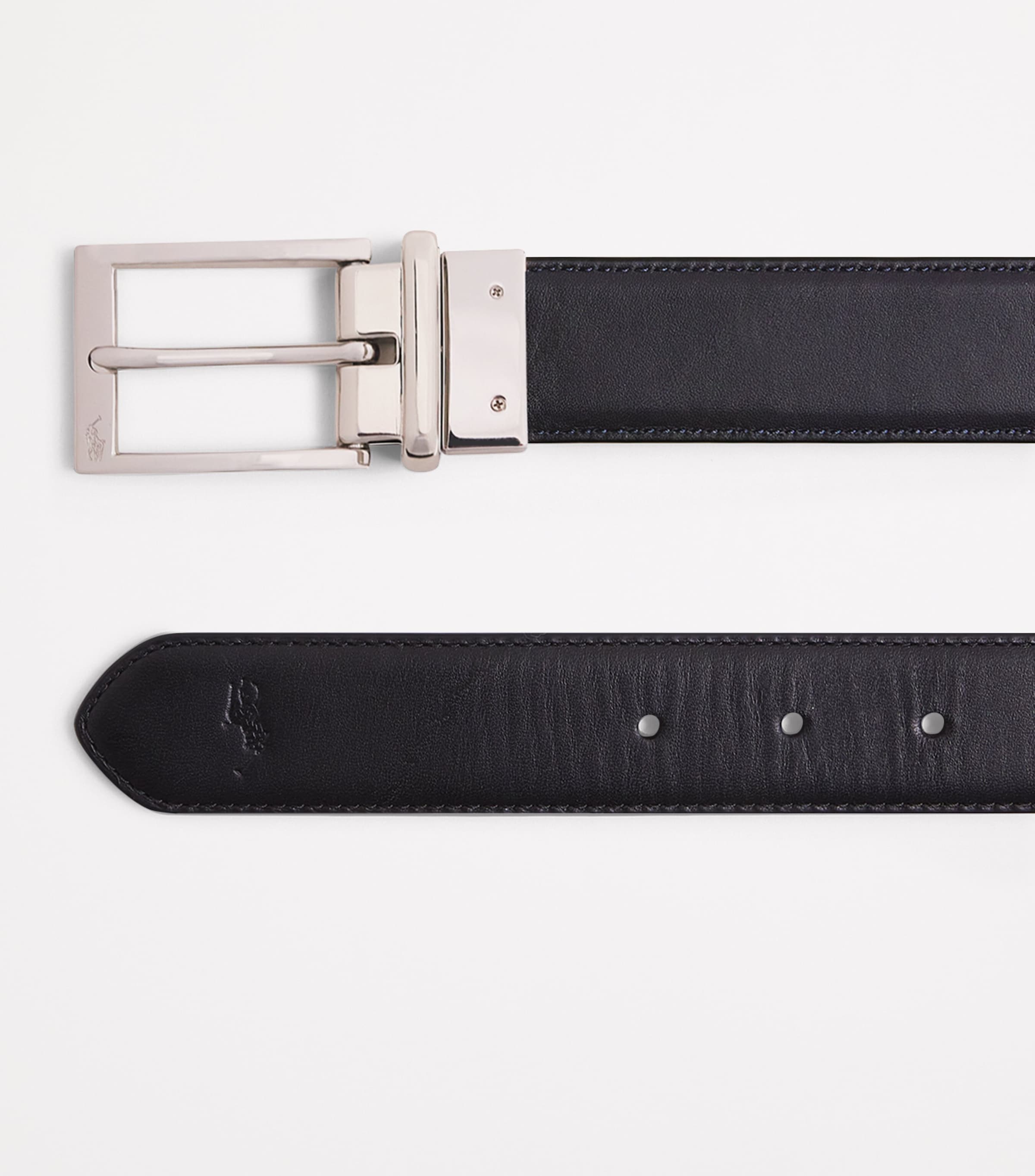Leather Reversible Belt BLACK Image 4