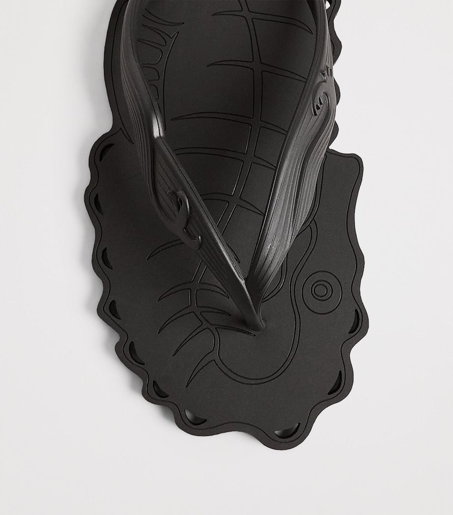 Zimmermann Seafoam Flip Flops Black Image 4