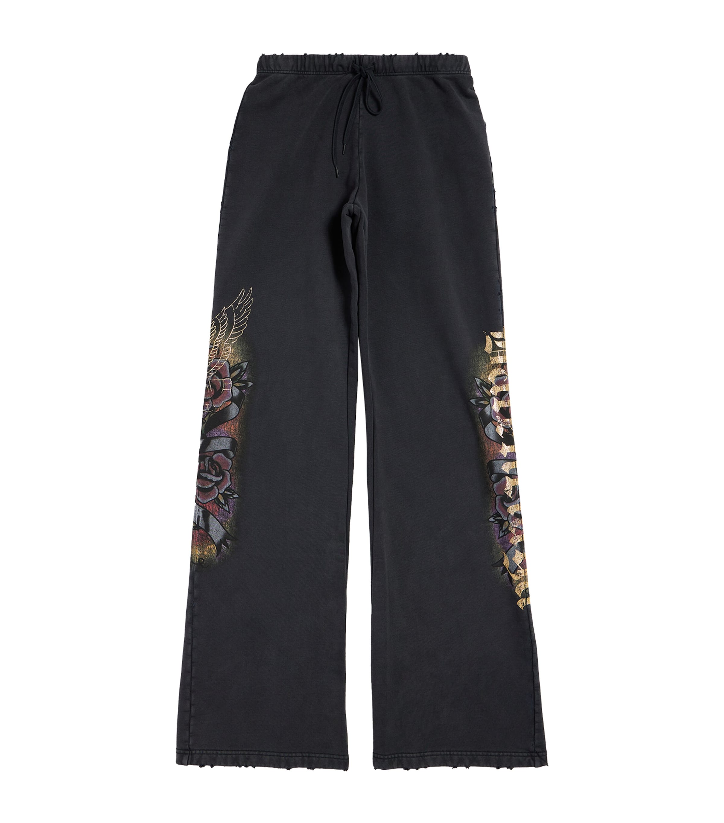 Balenciaga Cotton Tacky Tattoo Sweatpants In Black