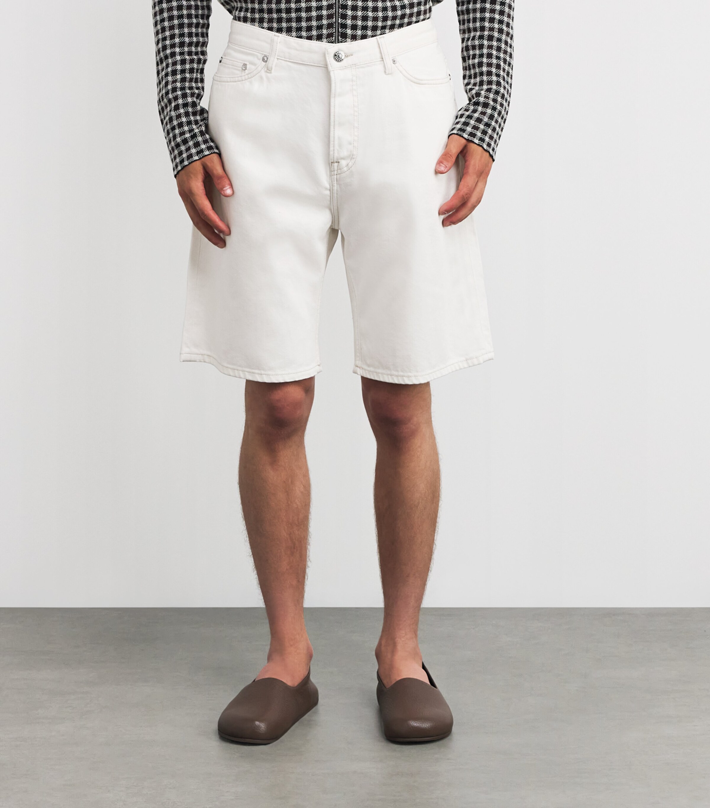 Saeddie Denim Shorts WHITE ROCK CLR002163 Image 3