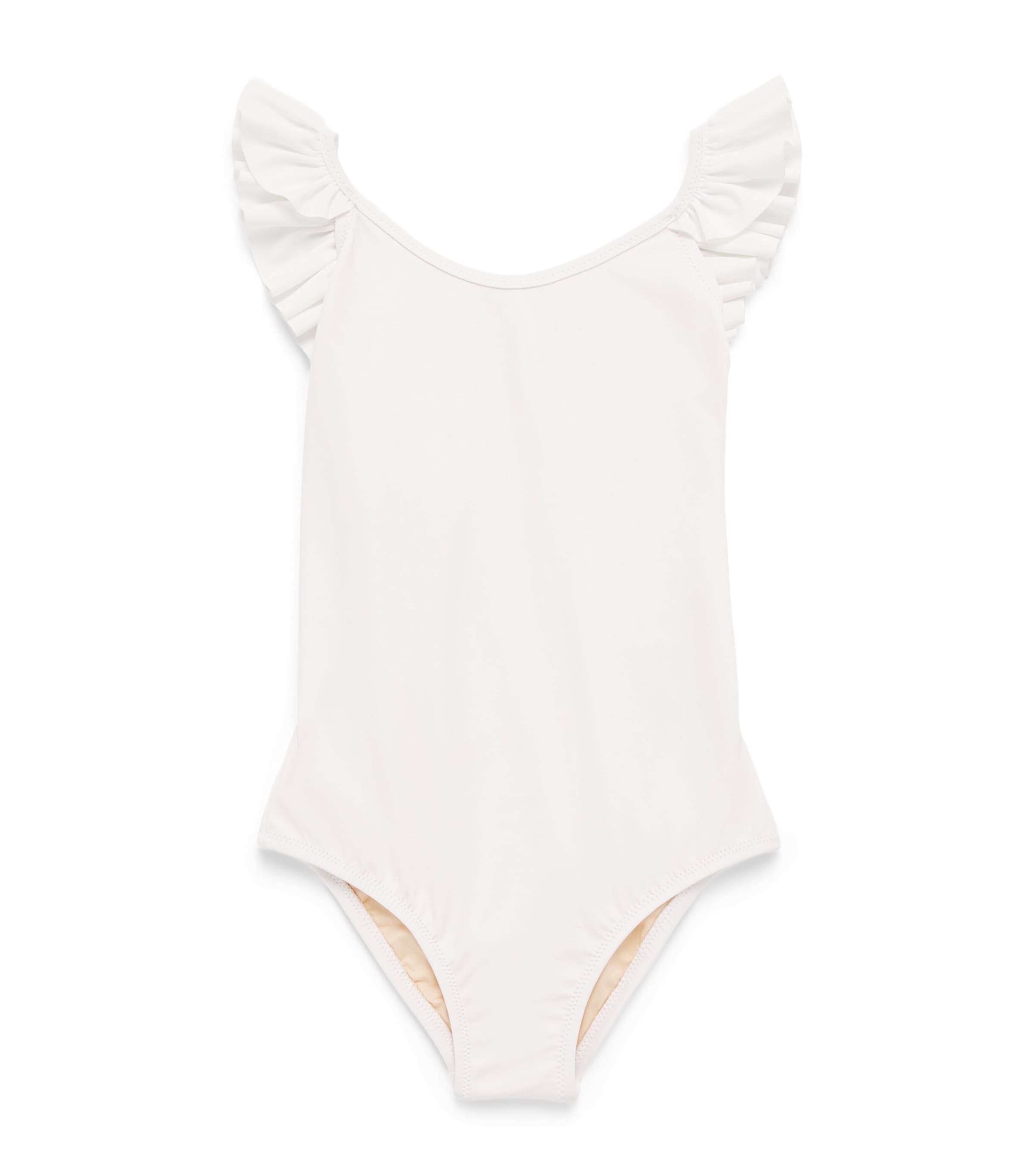 Lison Paris Ruffled Bora Bora Swimsuit (2-14 Years) Off White Image 1
