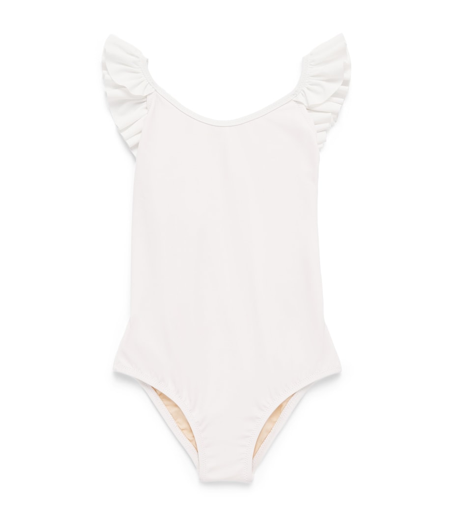 Lison Paris Ruffled Bora Bora Swimsuit (2-14 Years) Off White Image 1