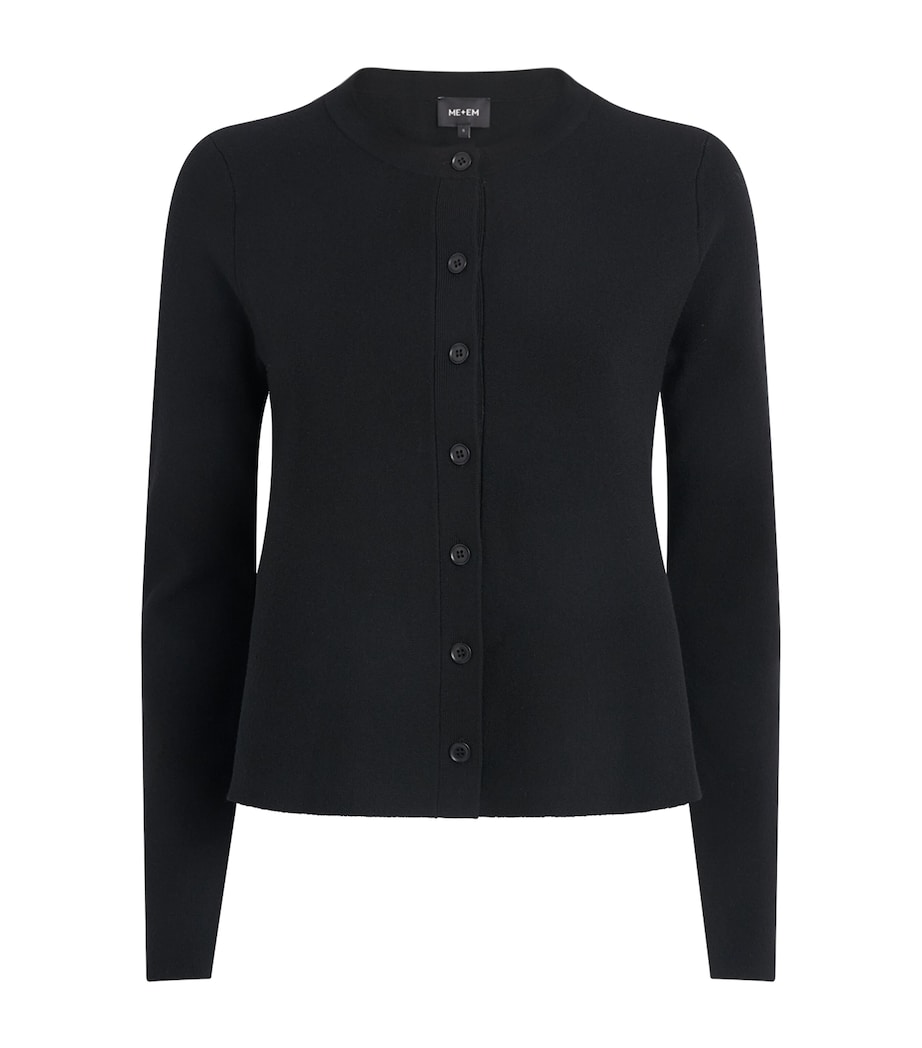ME+EM Womens Wool-Blend Swing Cardigan Black Image 1