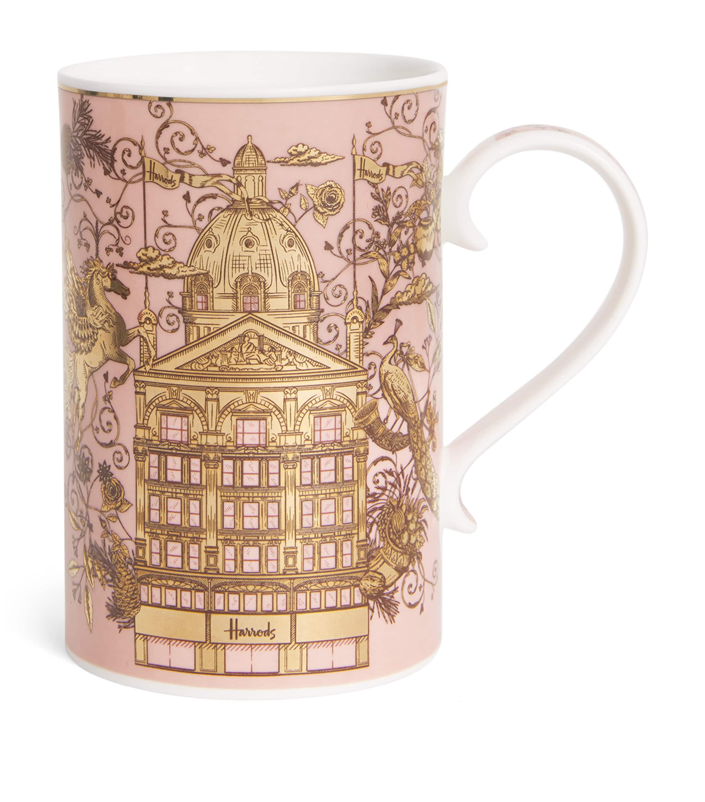 Harrods Knightsbridge Building Mug In Pink