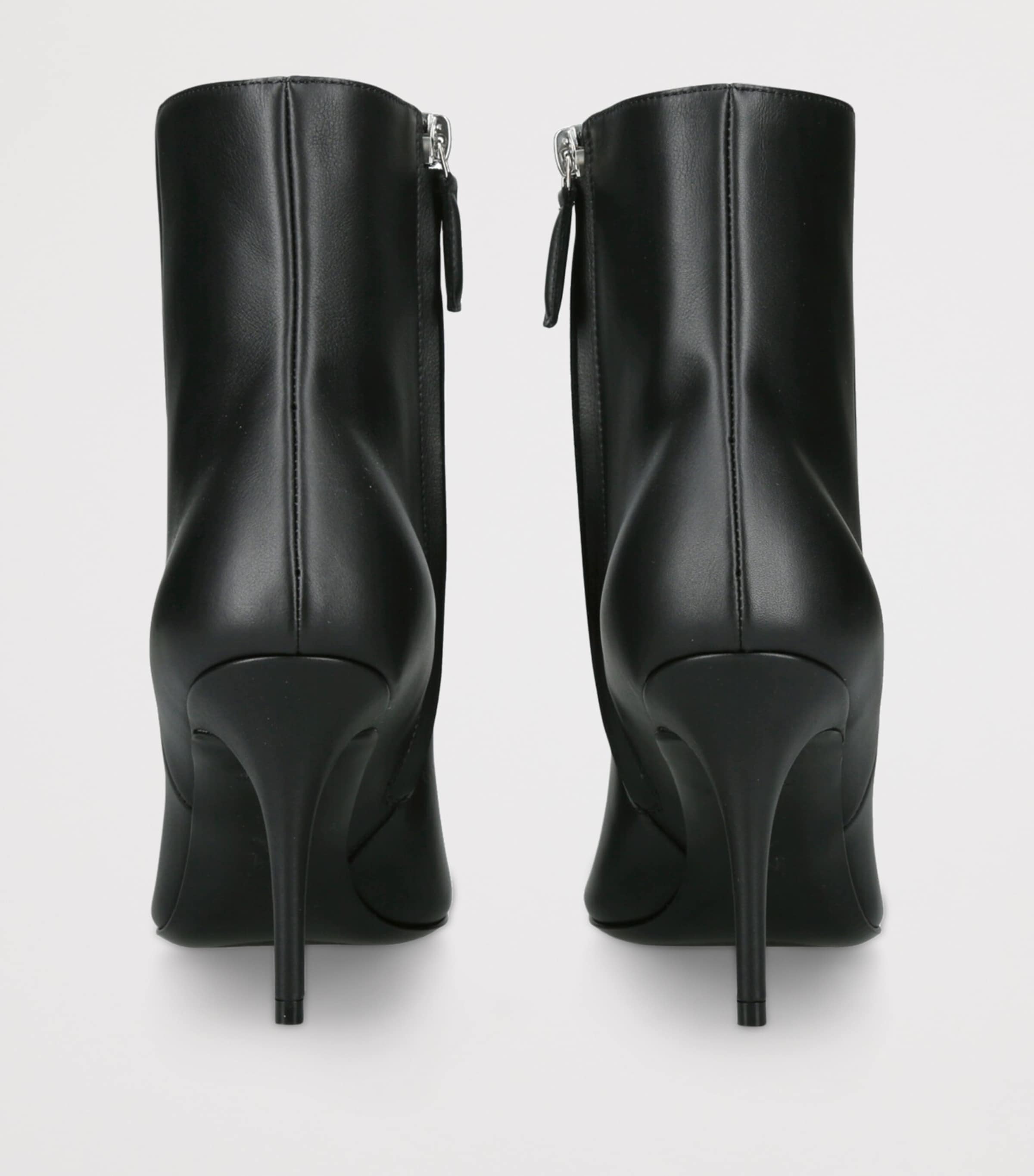 Leather Barbara Heeled Ankle Boots 90 BLACK Image 2