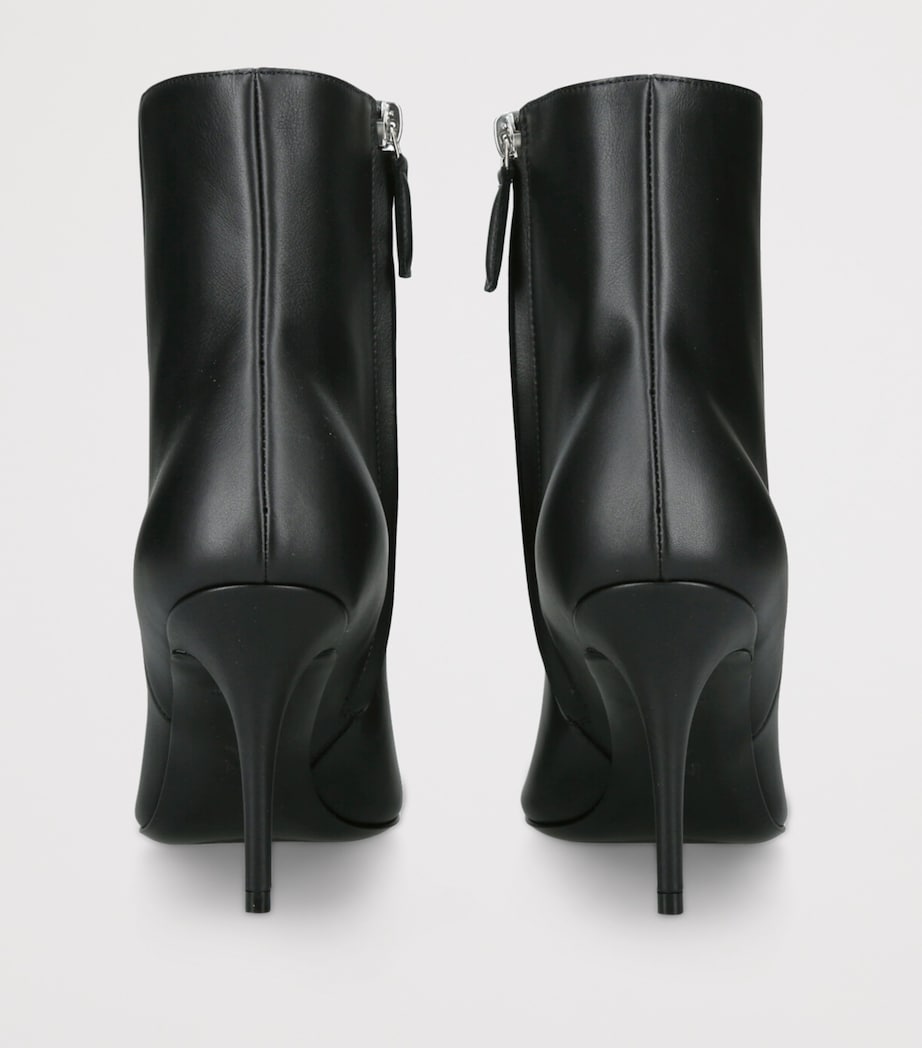 Leather Barbara Heeled Ankle Boots 90 BLACK Image 2