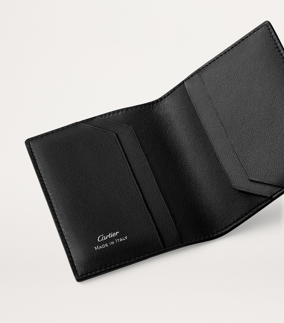 Leather Panthère de Cartier Bifold Card Holder BLACK Image 2